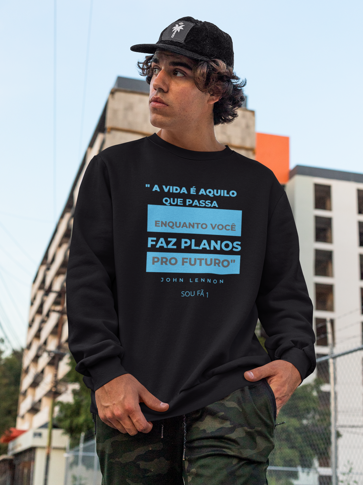 BLUSA MOLETOM MASCULINA  -SOU FÃ 1