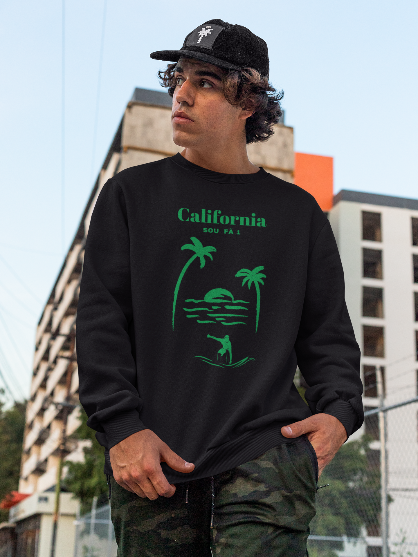 BLUSA MOLETOM MASCULINO CALIFORNIA -SOU FÃ 1