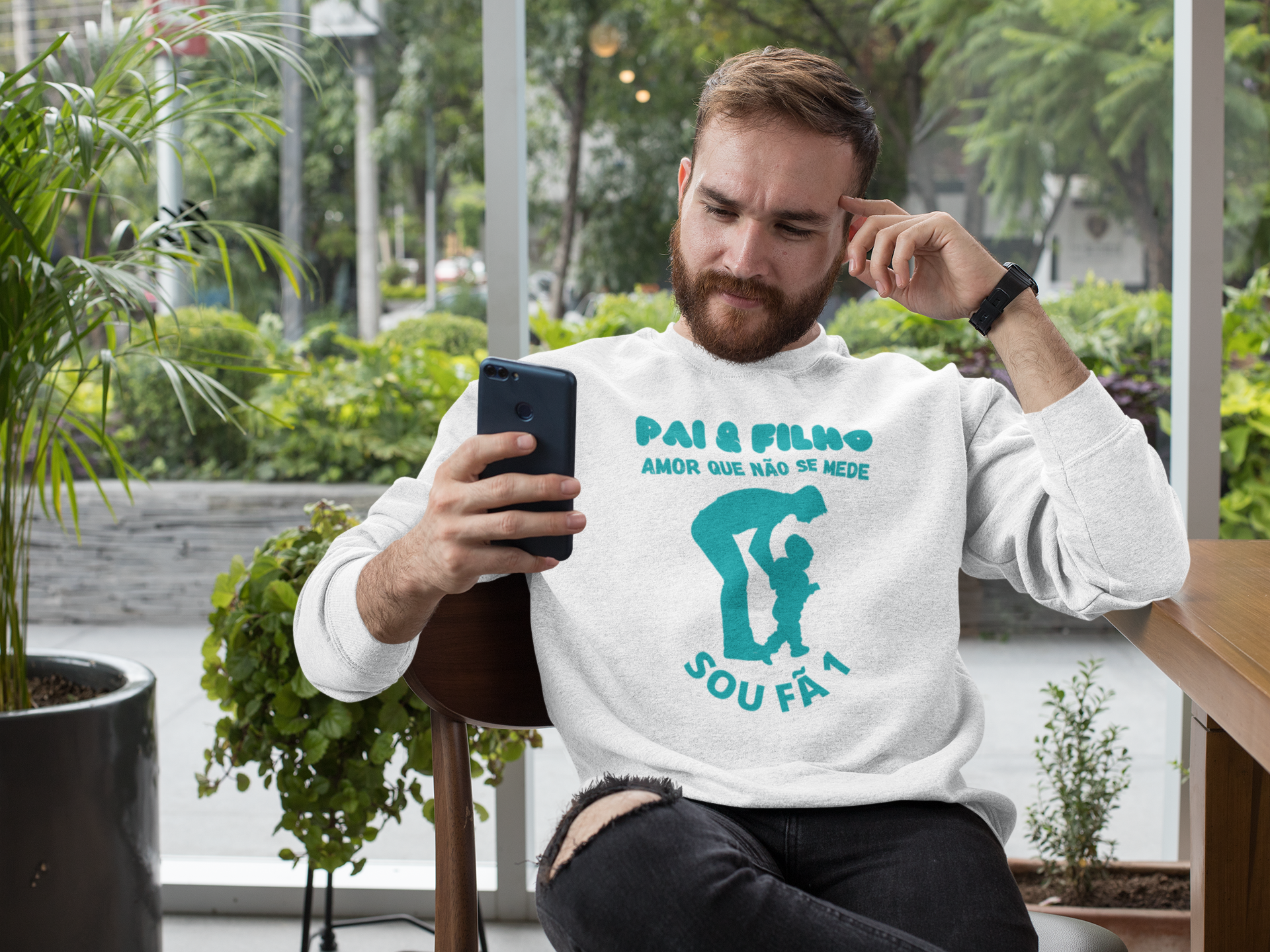 MOLETOM PAI & FILHO-SOU FÃ 1