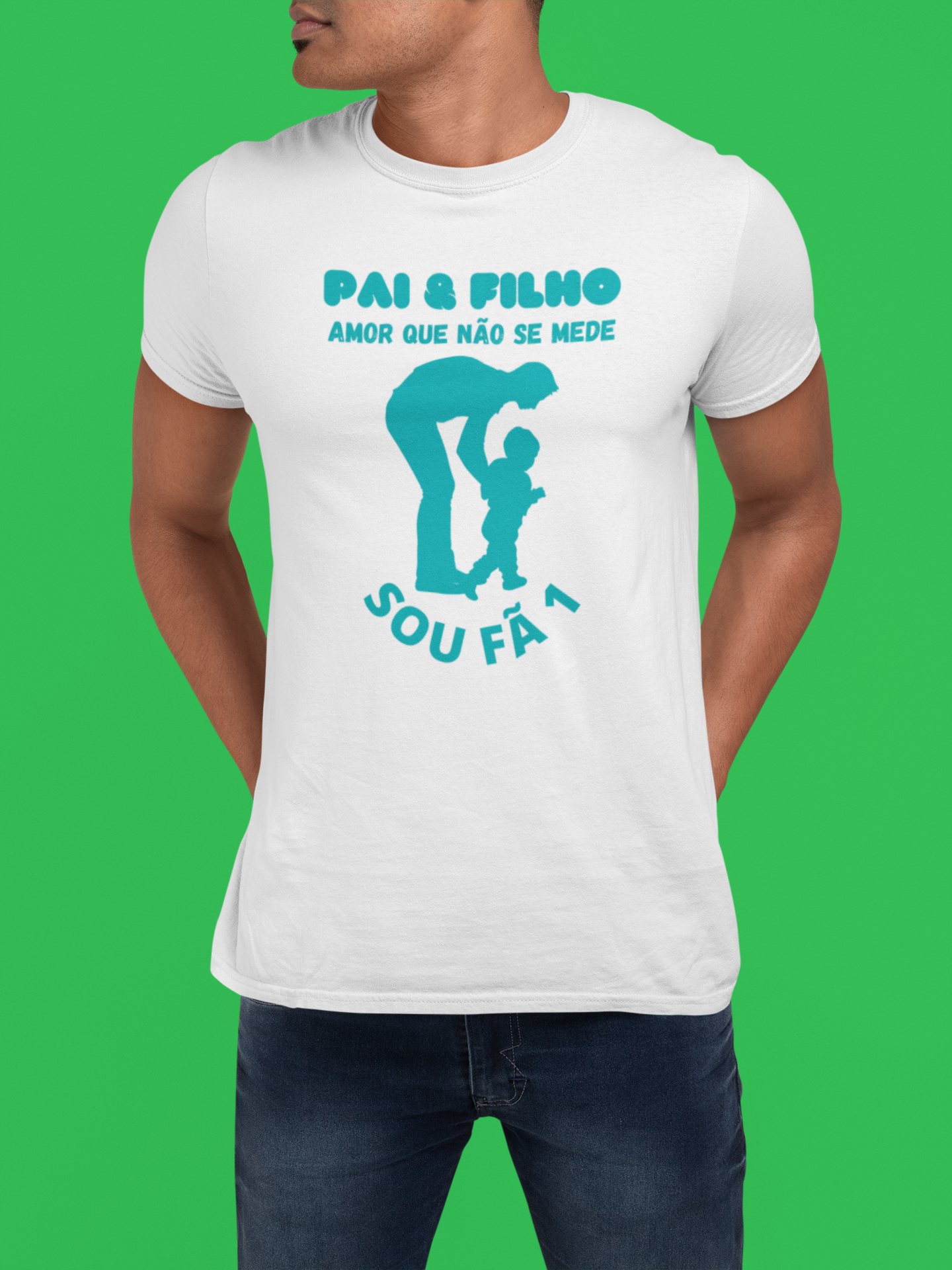 CAMISETA MASCULINA PAI E FILHO-SOU FÃ 1