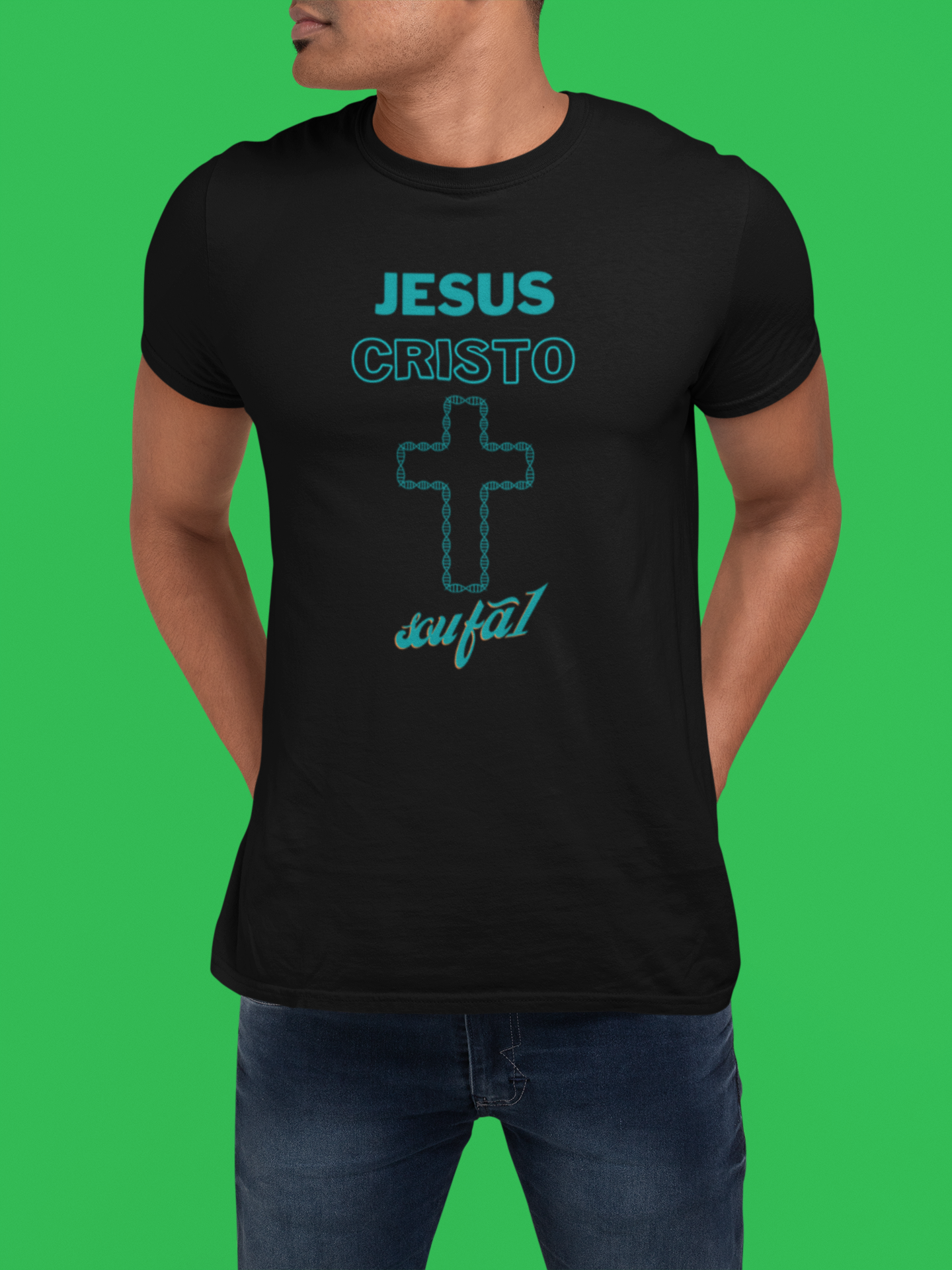 CAMISETA MASCULINA CRUZ -SOU FÃ 1