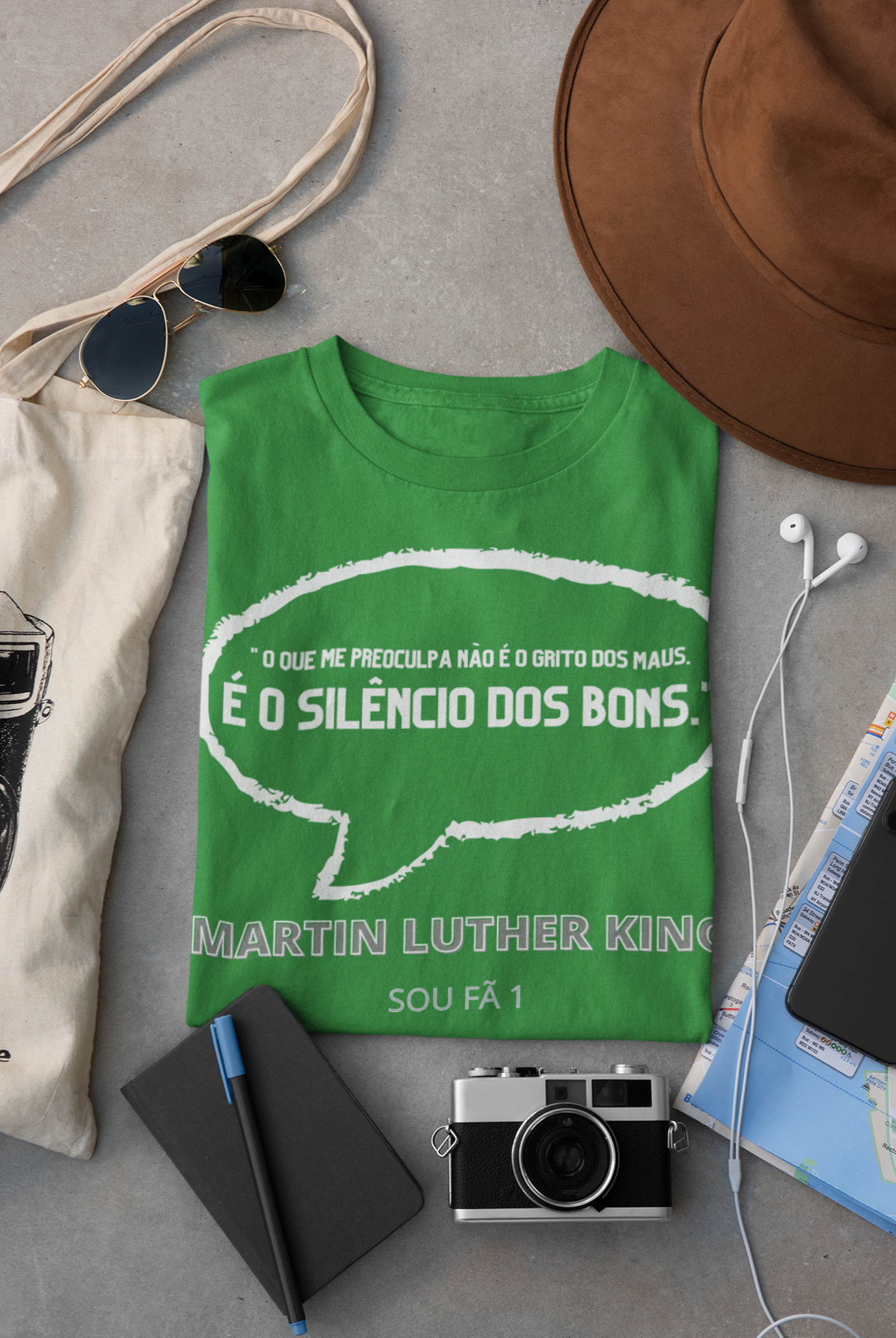 CAMISETA MARTIN LUTHER KING FRASES-SOU FÃ 1