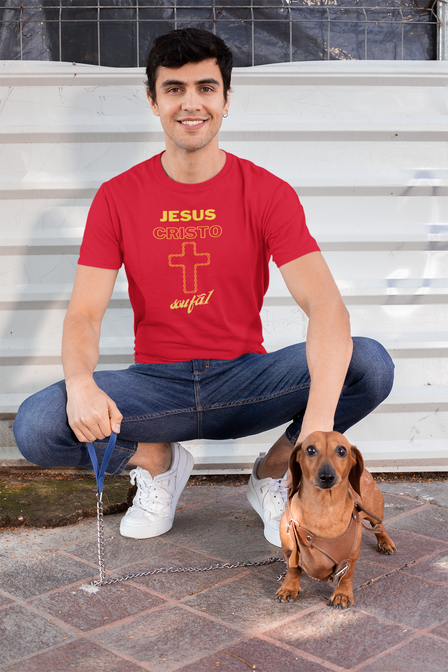 CAMISETA MASCULINA CRUZ -SOU FÃ 1