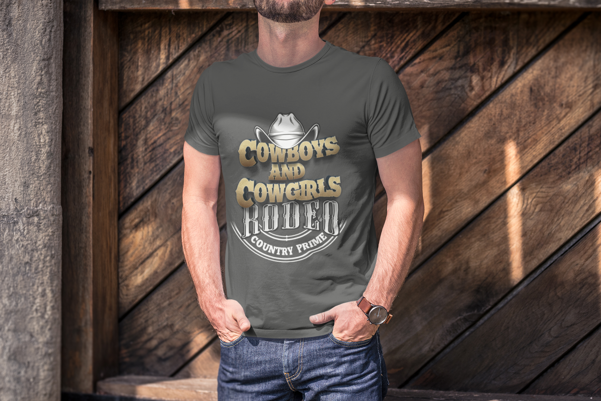 Camiseta Estonada Cowboys & Cowgirls - Homem