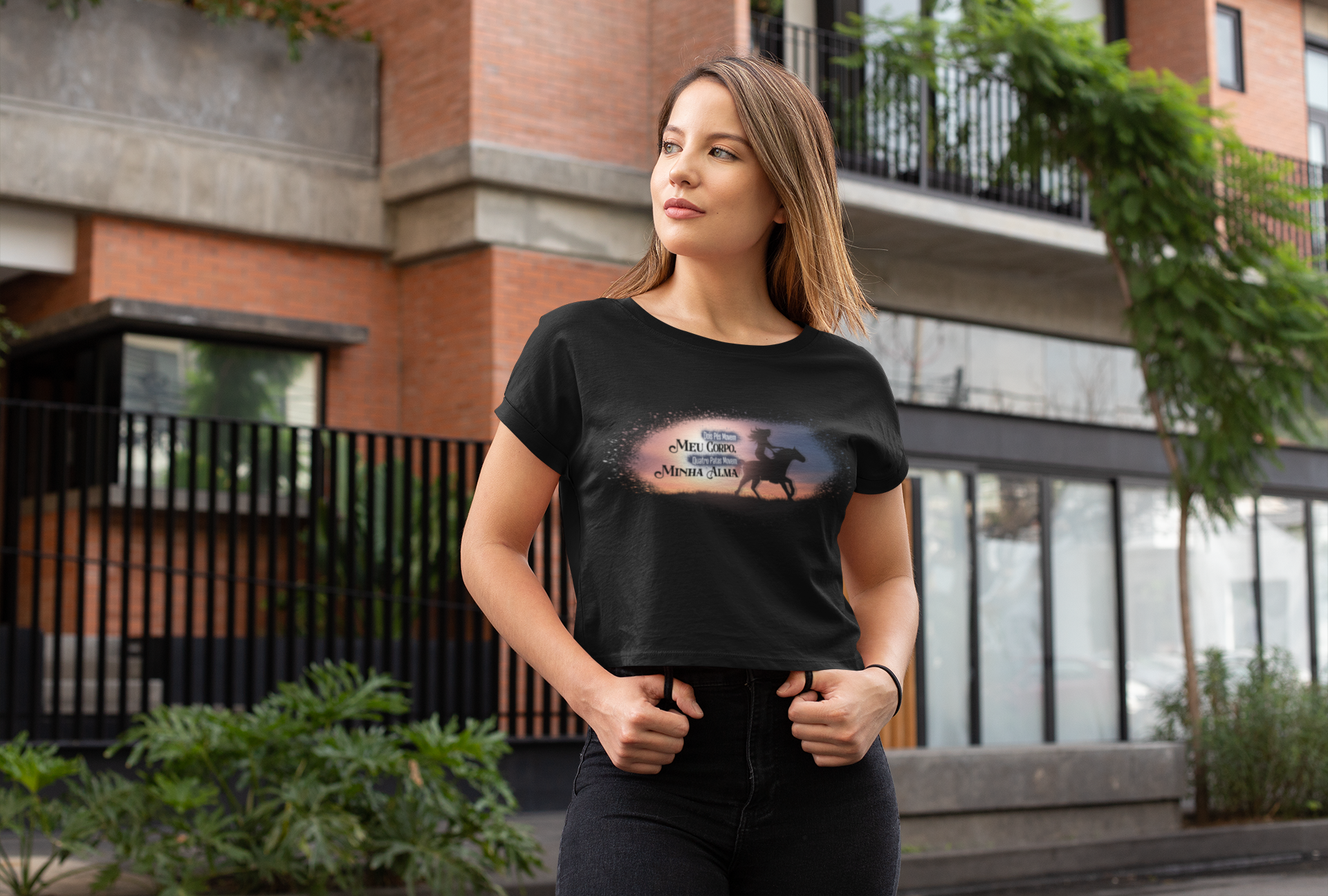 Nome do produto  Blusa Cropped Quatro Patas - Mulher