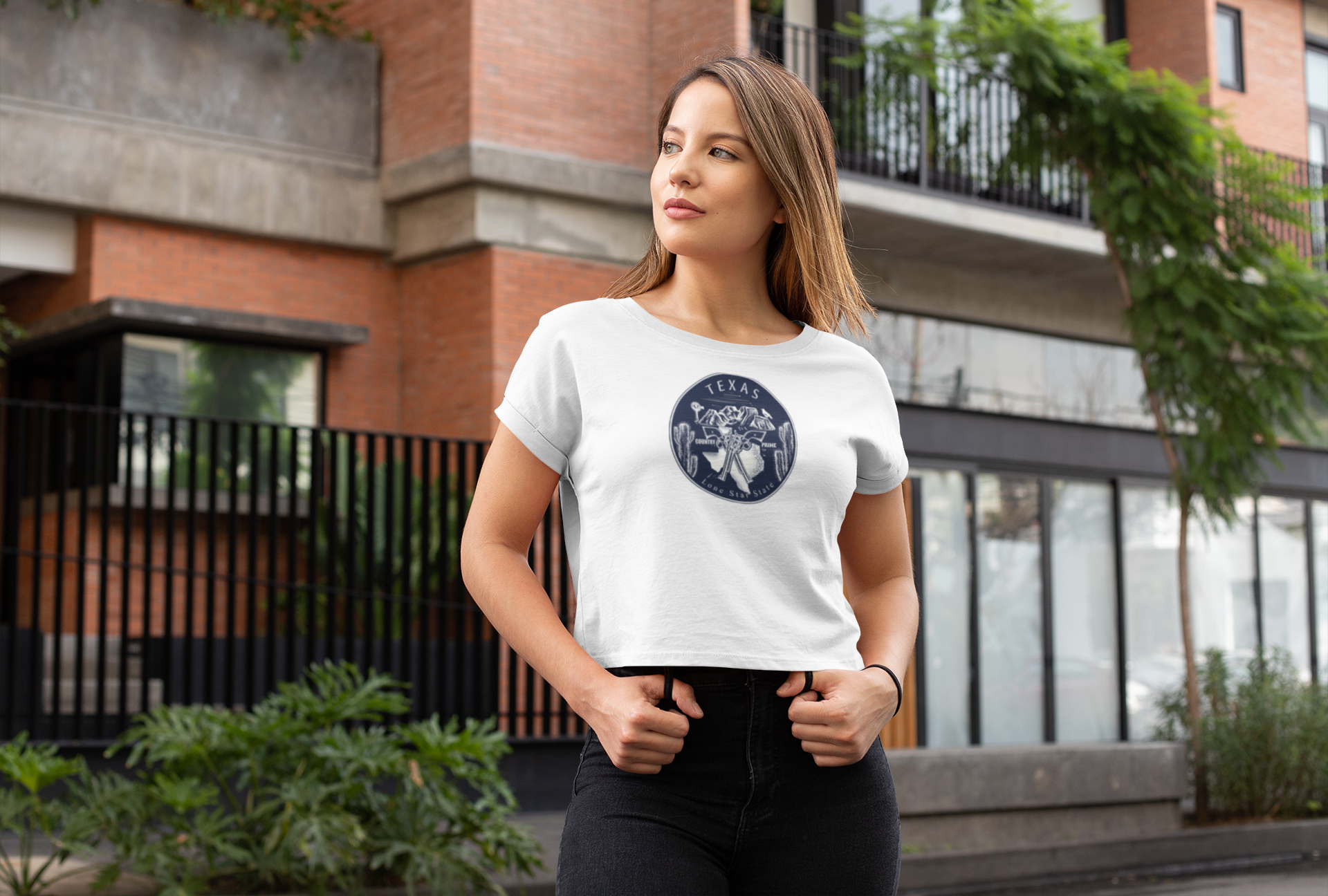 Nome do produto  Blusa Cropped Texas Lone Star State - Mulher