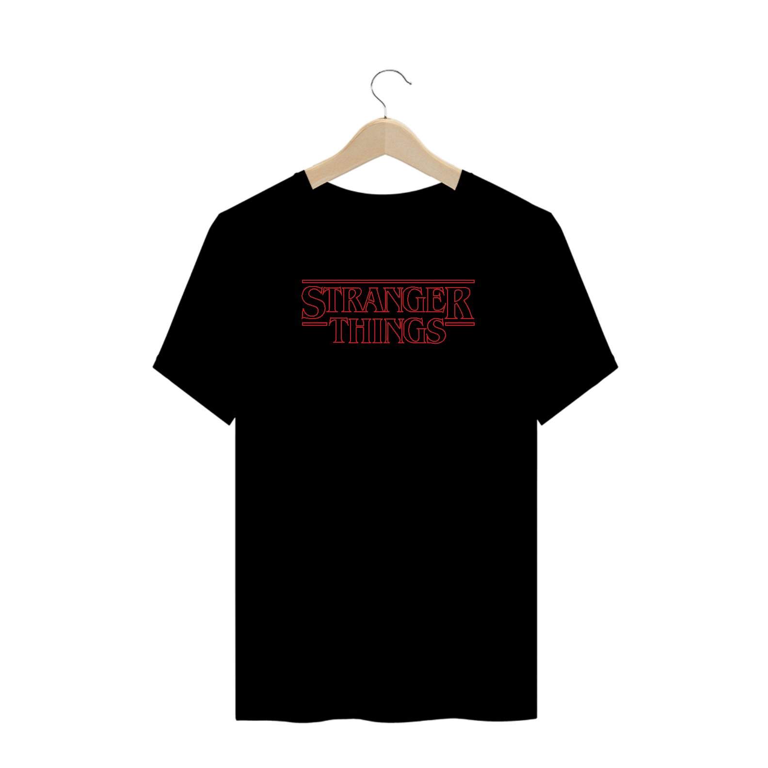Nome do produto  Camiseta Stranger Things | Tipografia Outline