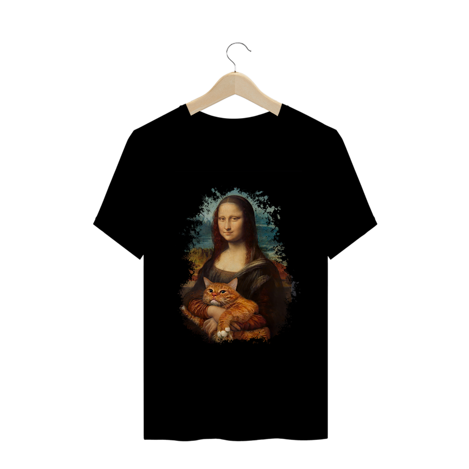 Nome do produto  Camiseta Monalisa felina 