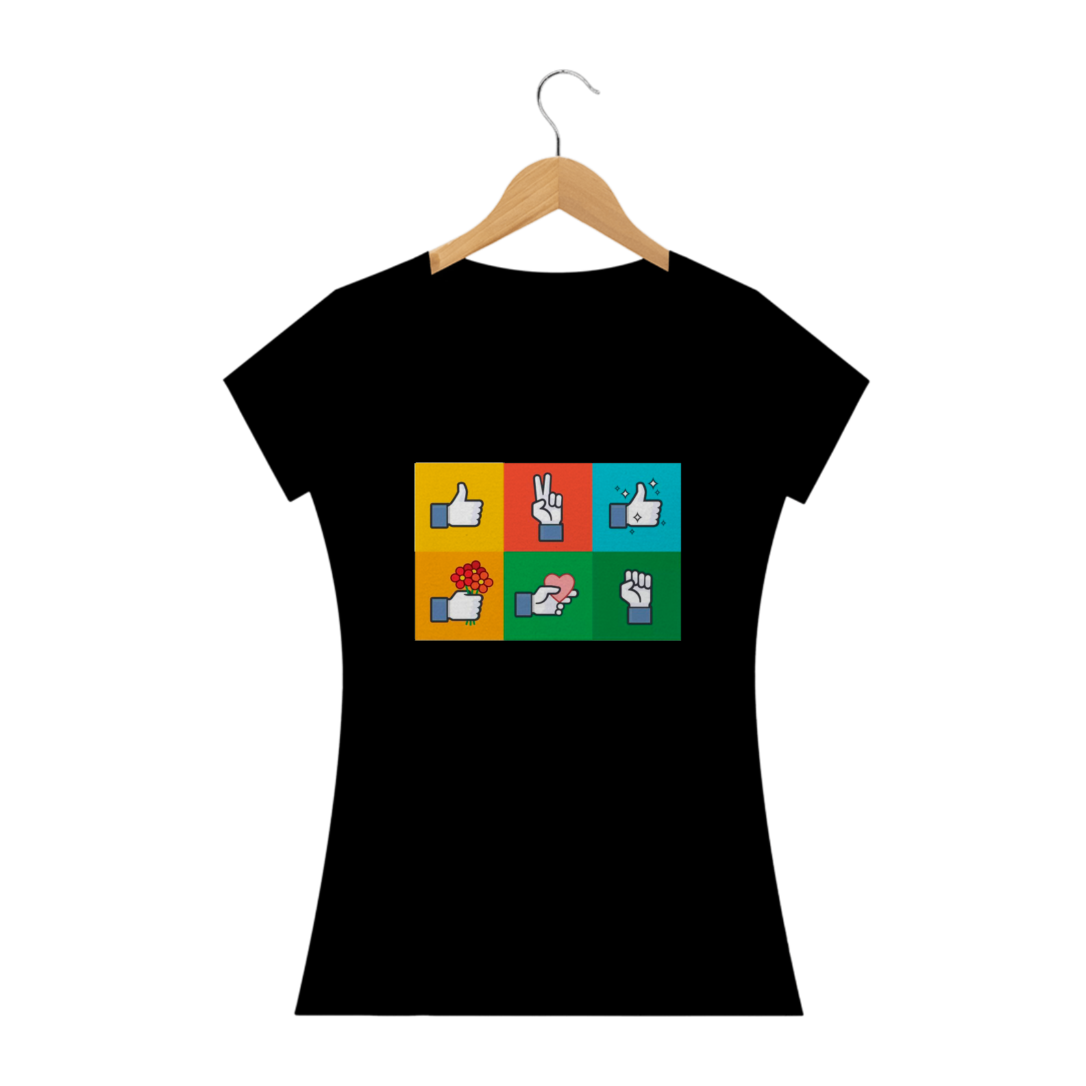 Nome do produto  Camiseta feminina facebook