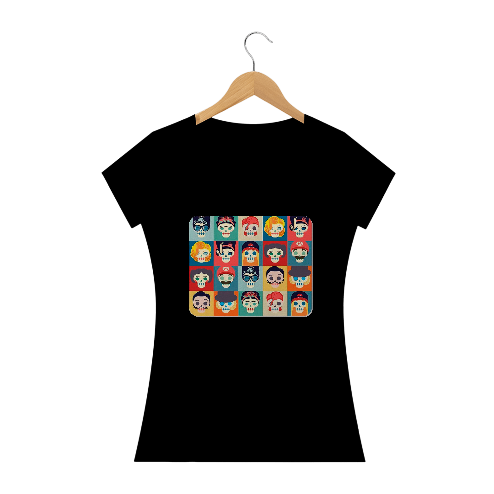 Nome do produto  Camiseta feminina carinhas 