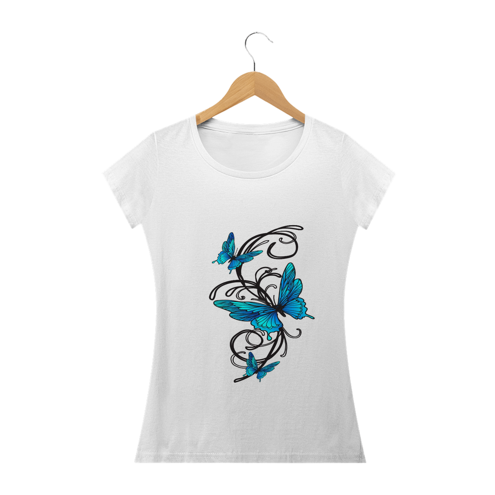 Nome do produto  Camisa Feminina Blue Butterfly