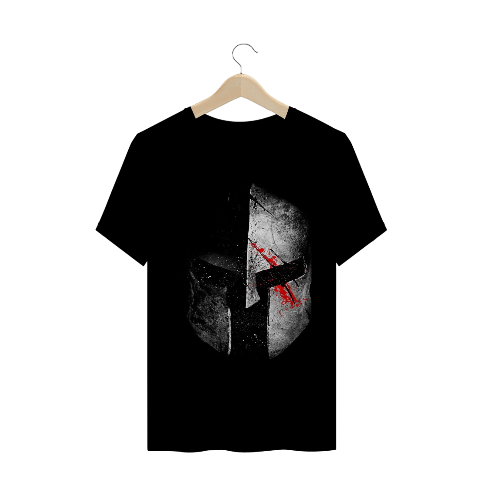 Nome do produto   Camisa elmo espartano Preta  Masculina