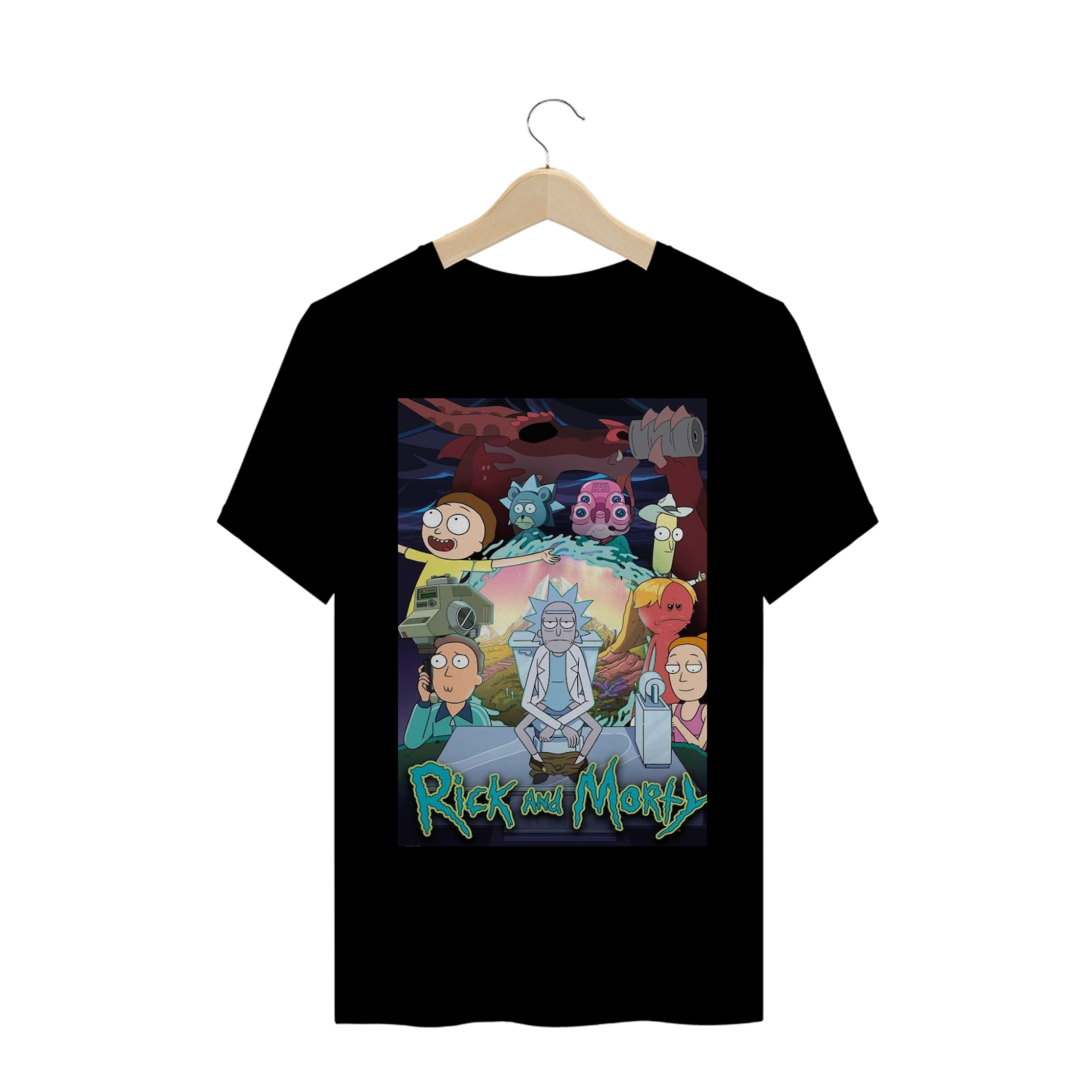 Nome do produto  Camisa Masculina Rick e Morty