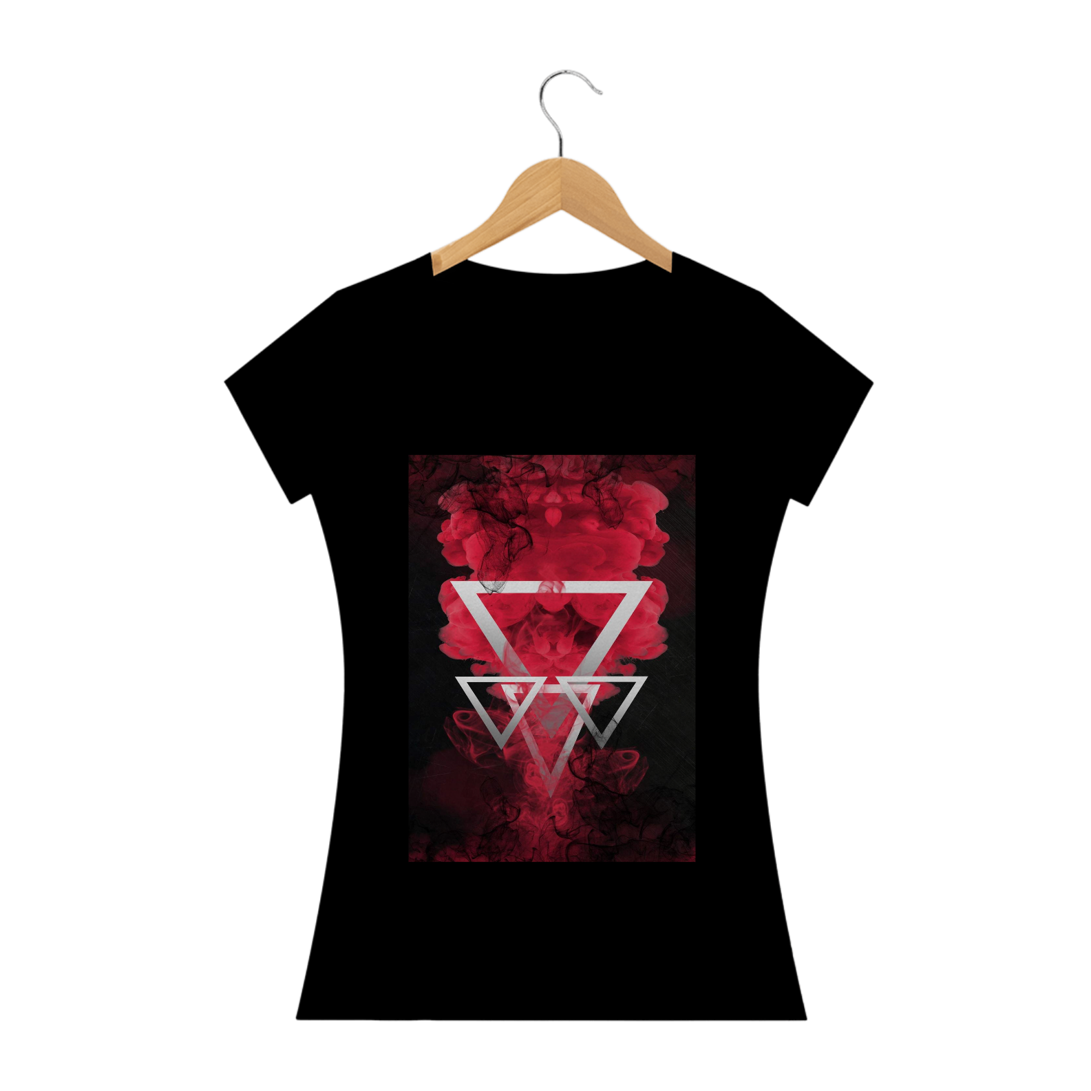 Nome do produto  Camisa Feminina Red Smoke Triangle