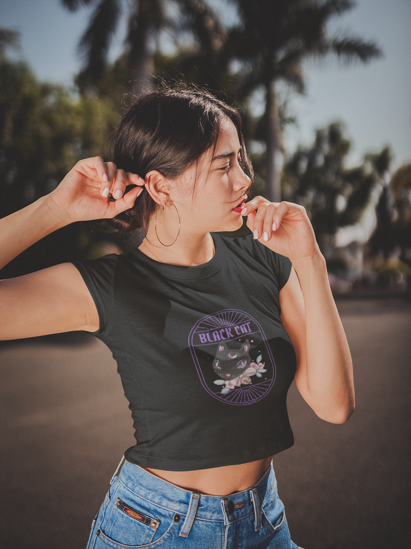 Nome do produto  cropped black cat