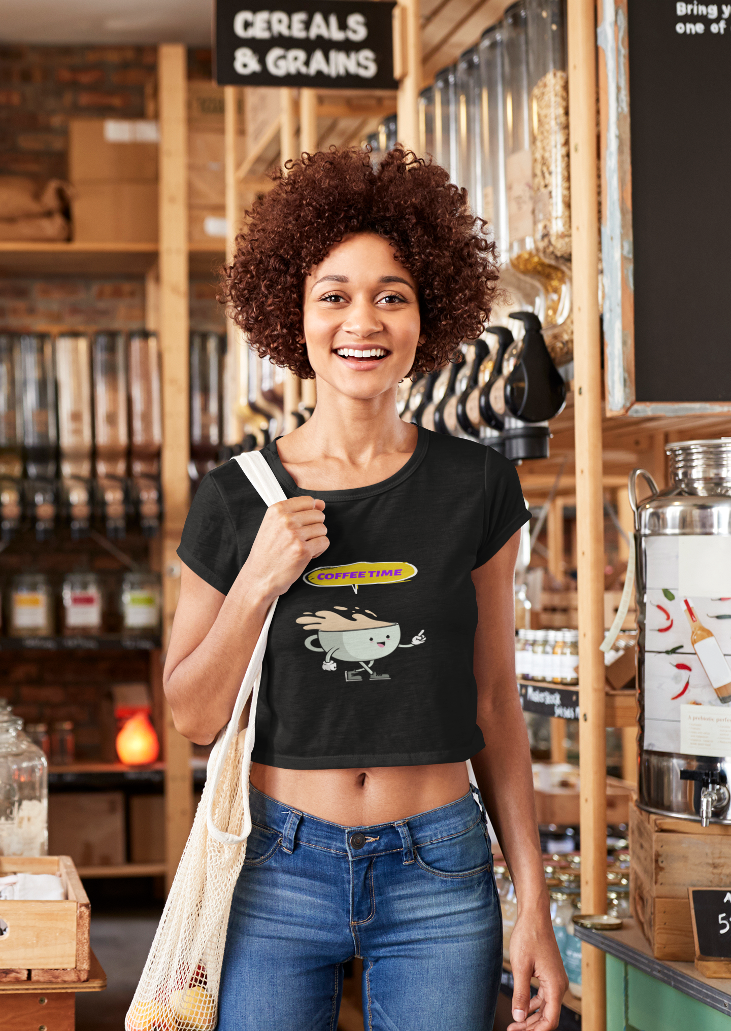 Nome do produto  cropped coffee