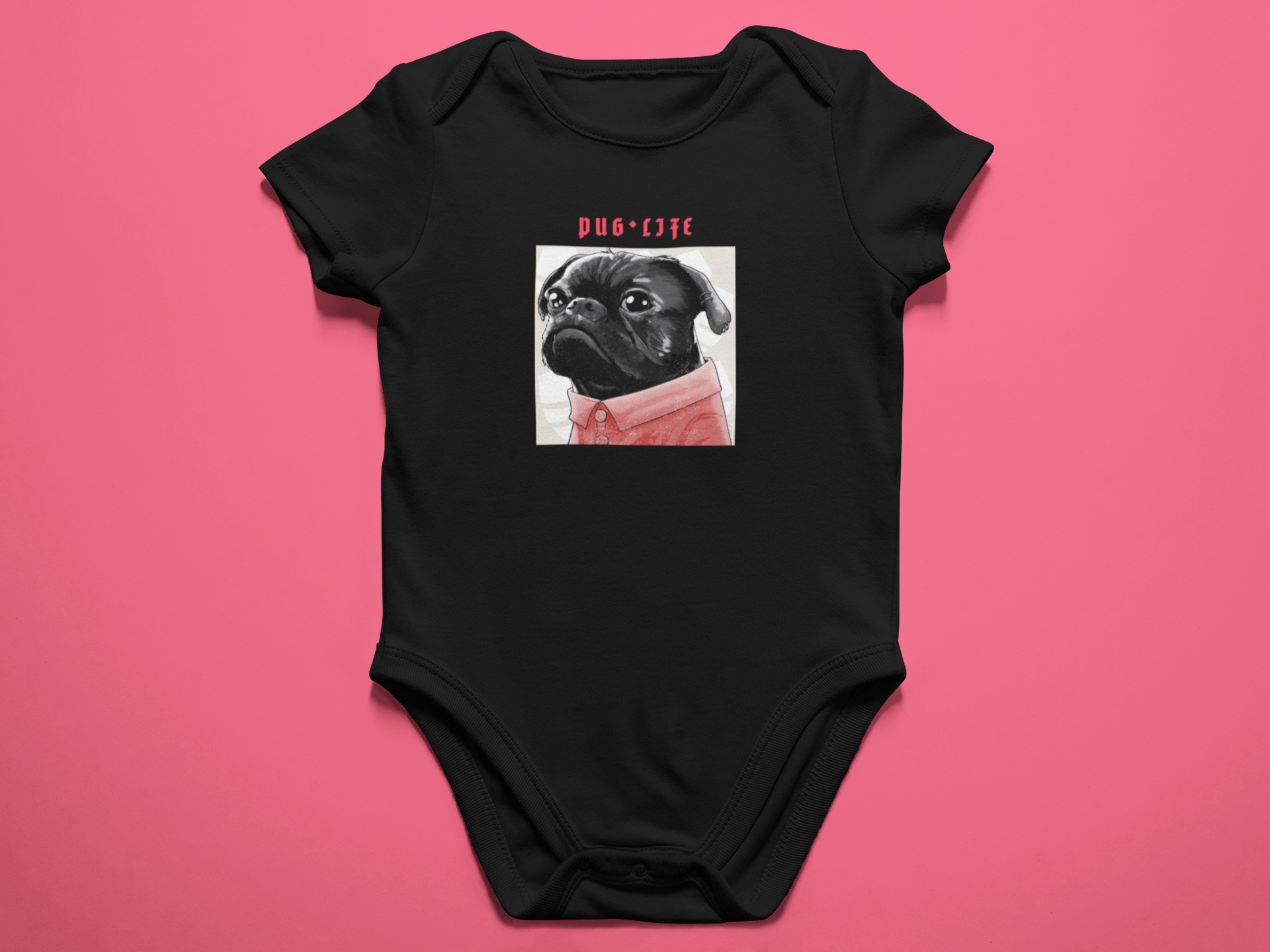 Body bebê Pug Life