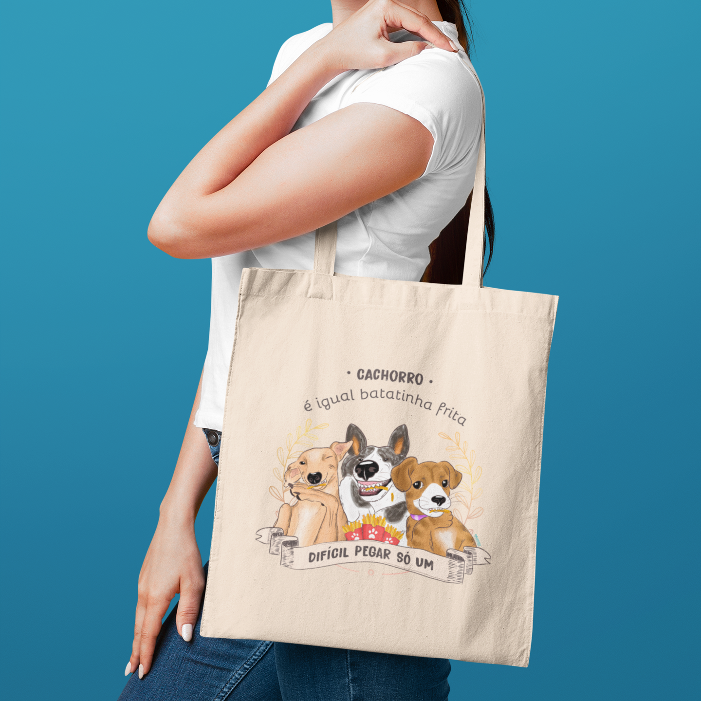 Ecobag Cachorro é Igual Fritas