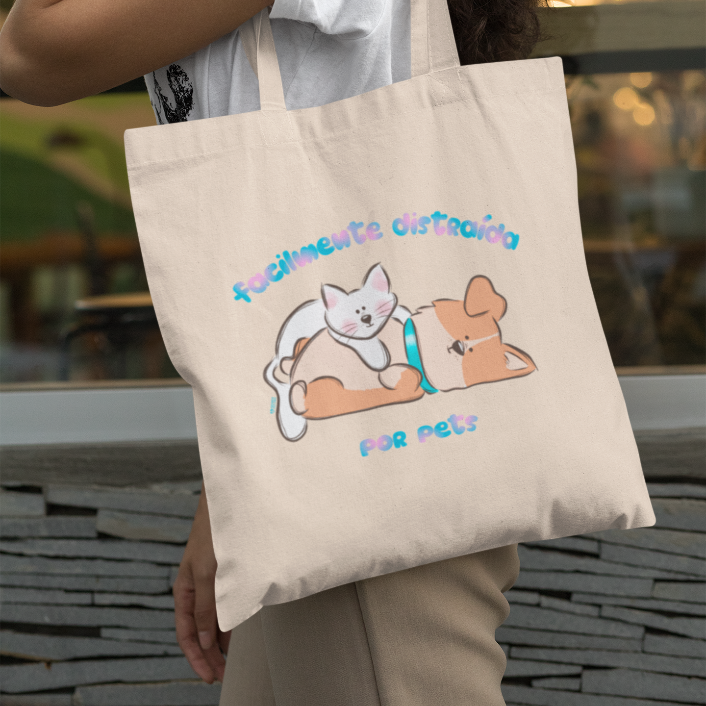Ecobag Facilmente Distraída por Pets