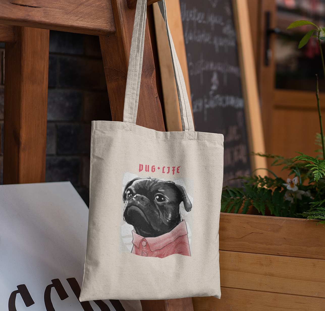Nome do produto  Ecobag Pug Life