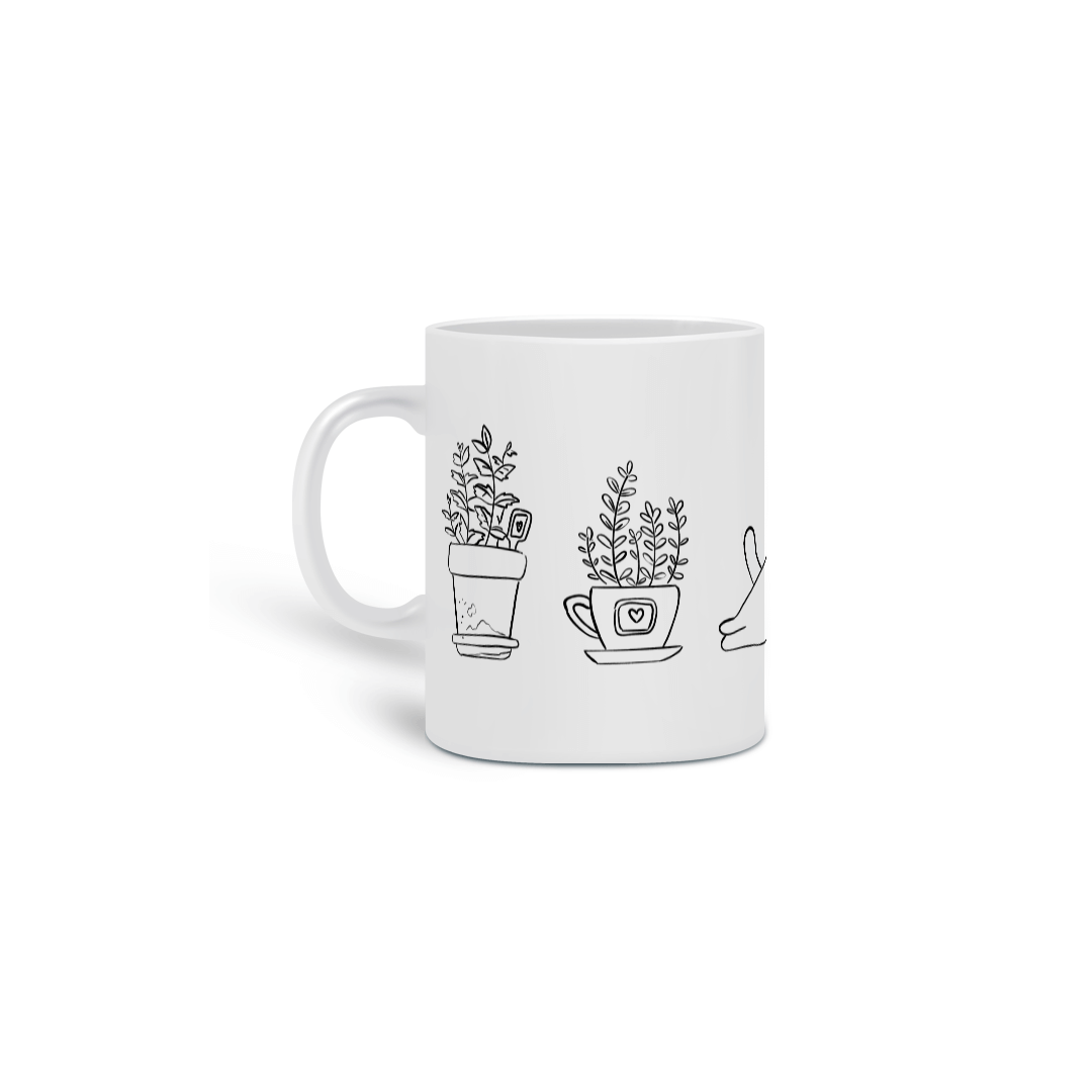 Nome do produto  Caneca Gatos e Plantas