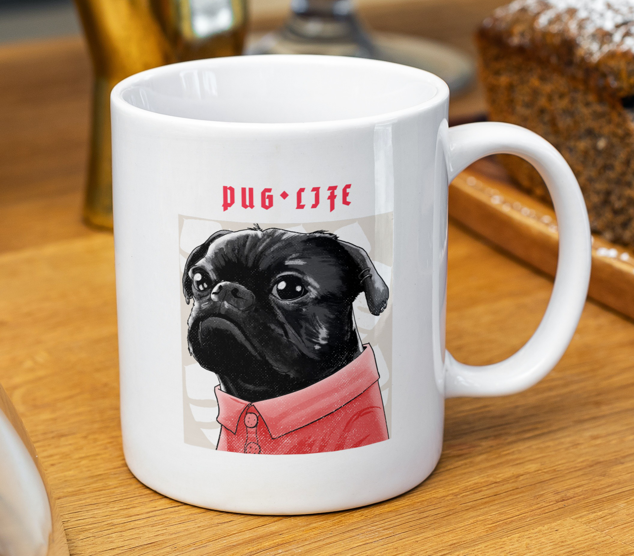 Nome do produto  Caneca Pug Life