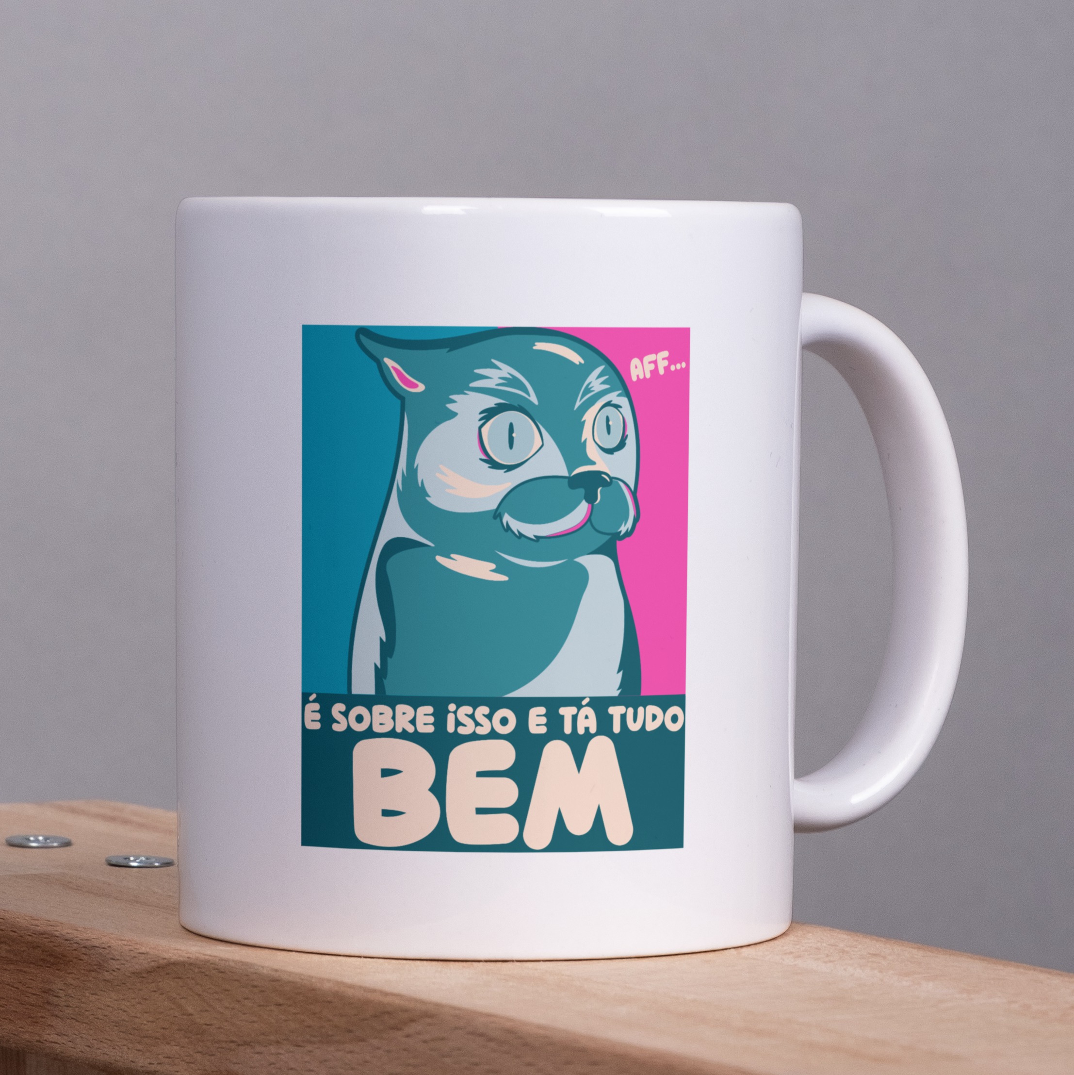 Nome do produto  Caneca Gato é sobre isso - Cerâmica Branca