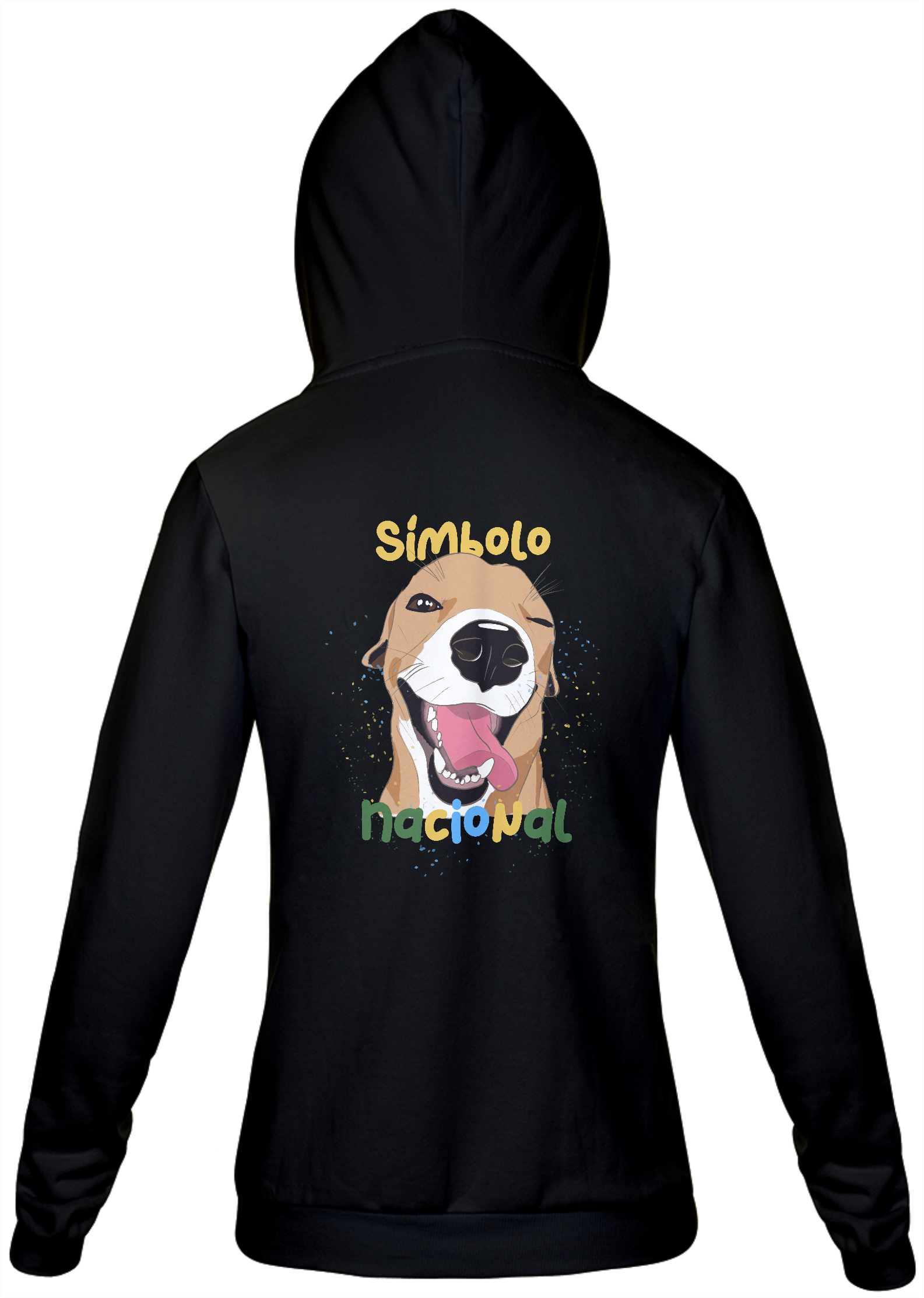 Nome do produto  Moletom Com Zíper Unissex Vira-lata Caramelo Símbolo Nacional