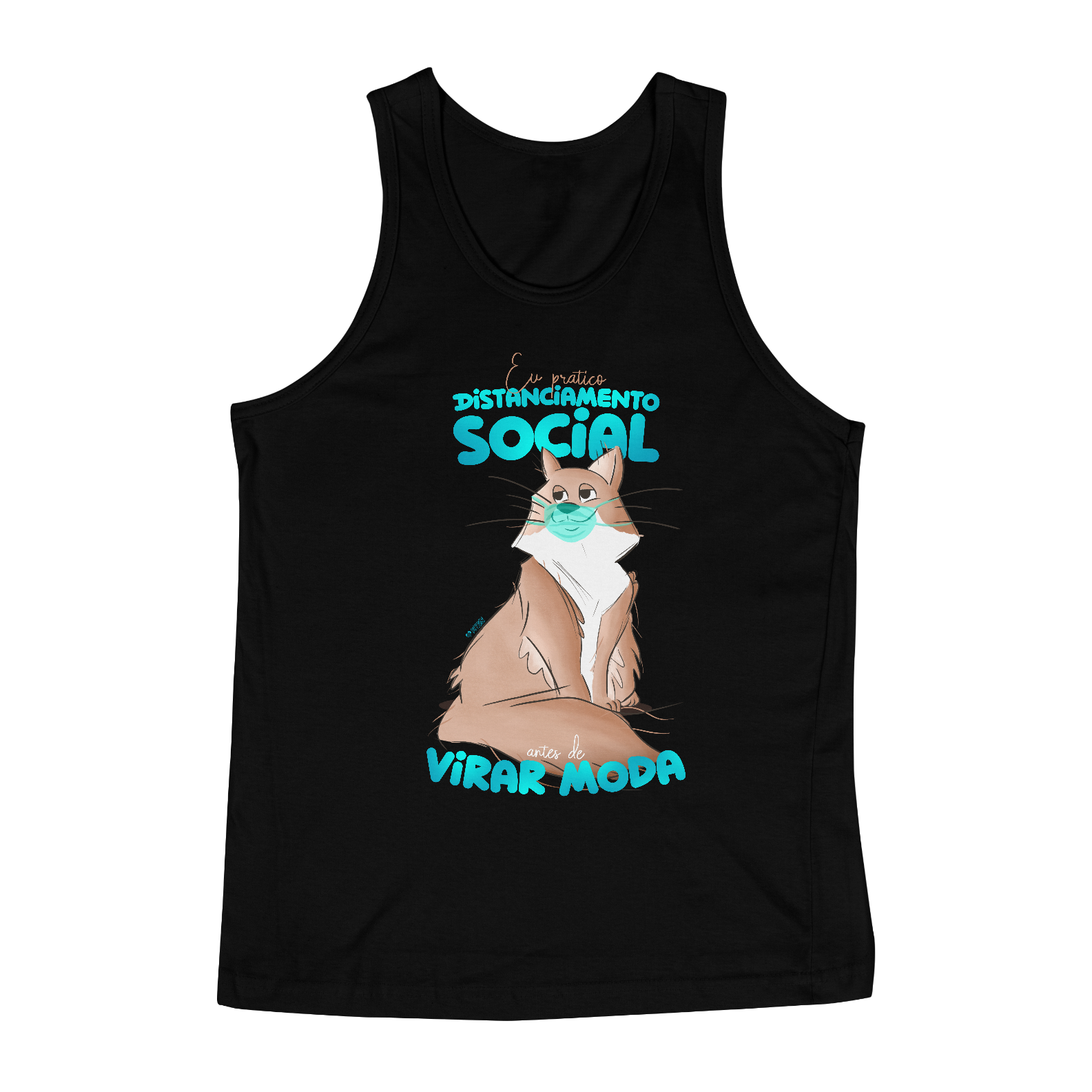 Nome do produto  Regata Masculina Gato Distanciamento Social