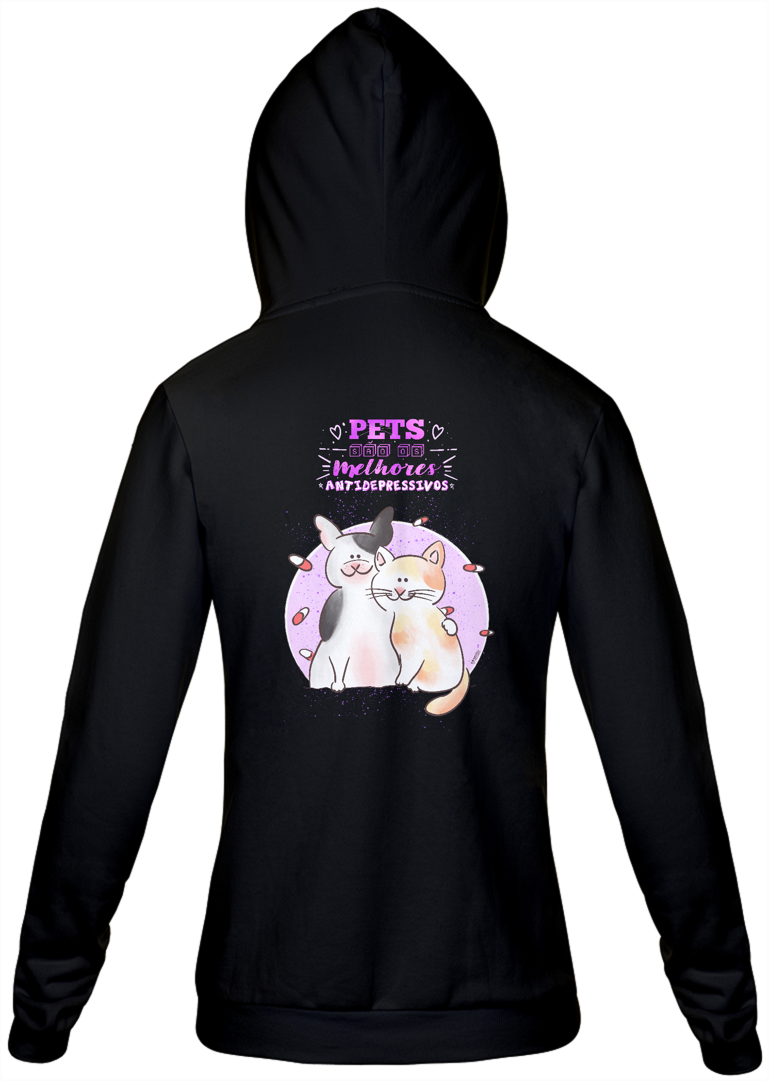Nome do produto  Moletom com Zíper Pets São os Melhores Antidepressivos