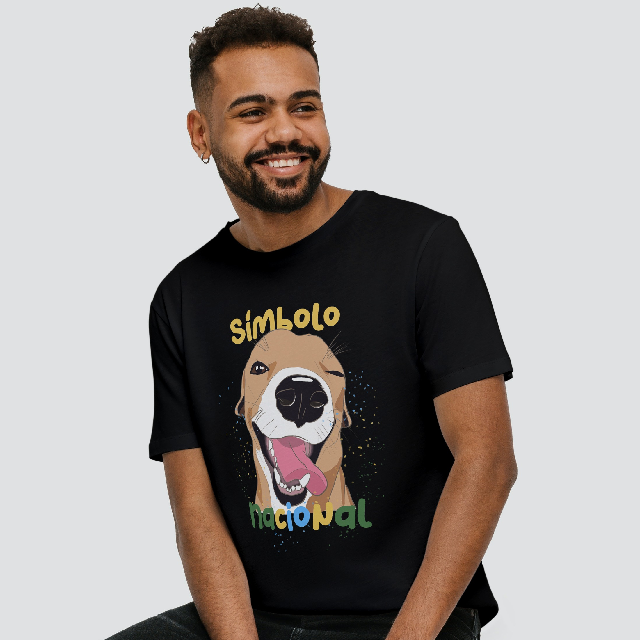 Camiseta Masculina Vira-lata Caramelo Símbolo Nacional