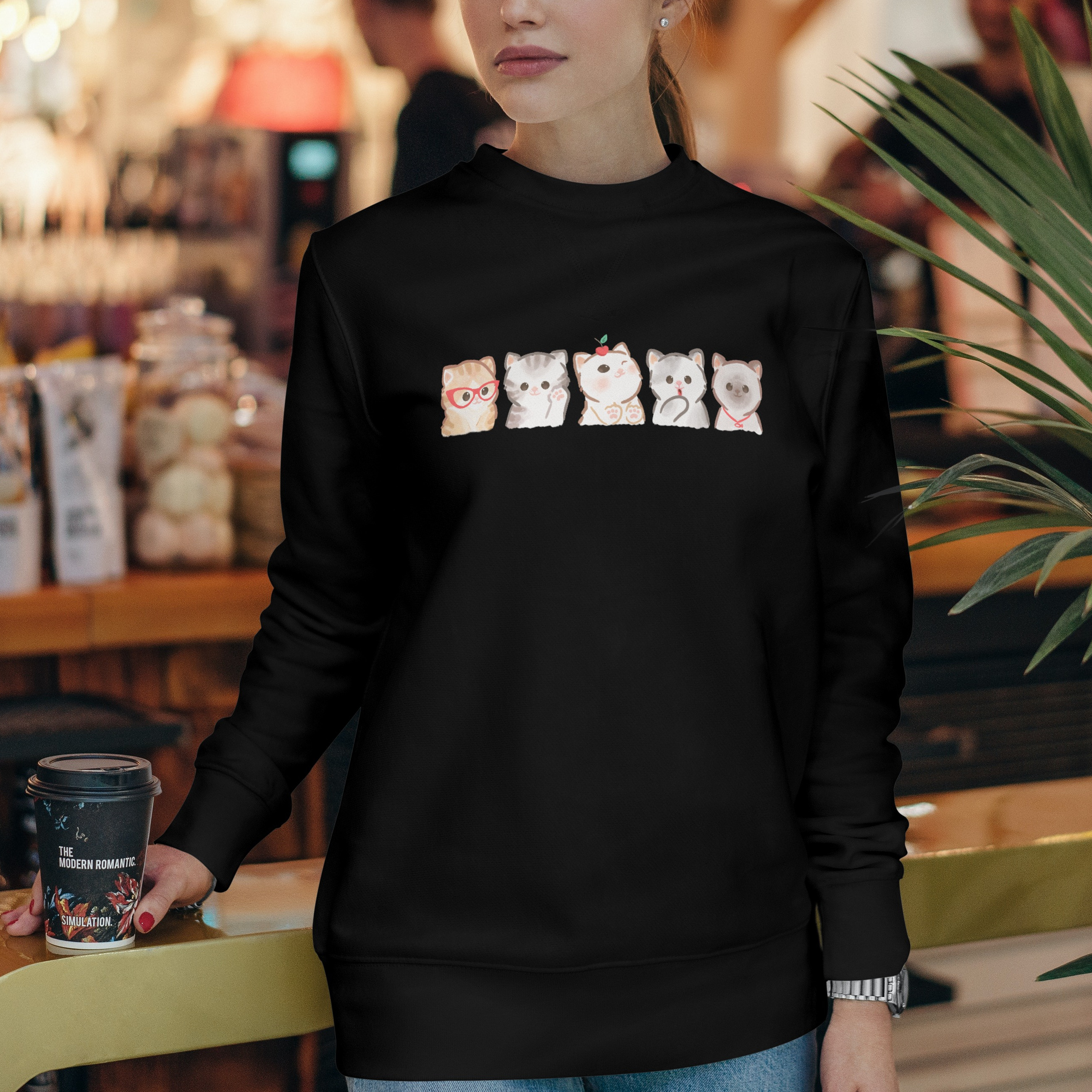 Nome do produto  Moletom Fechado Unissex Gatinhos Fofinhos