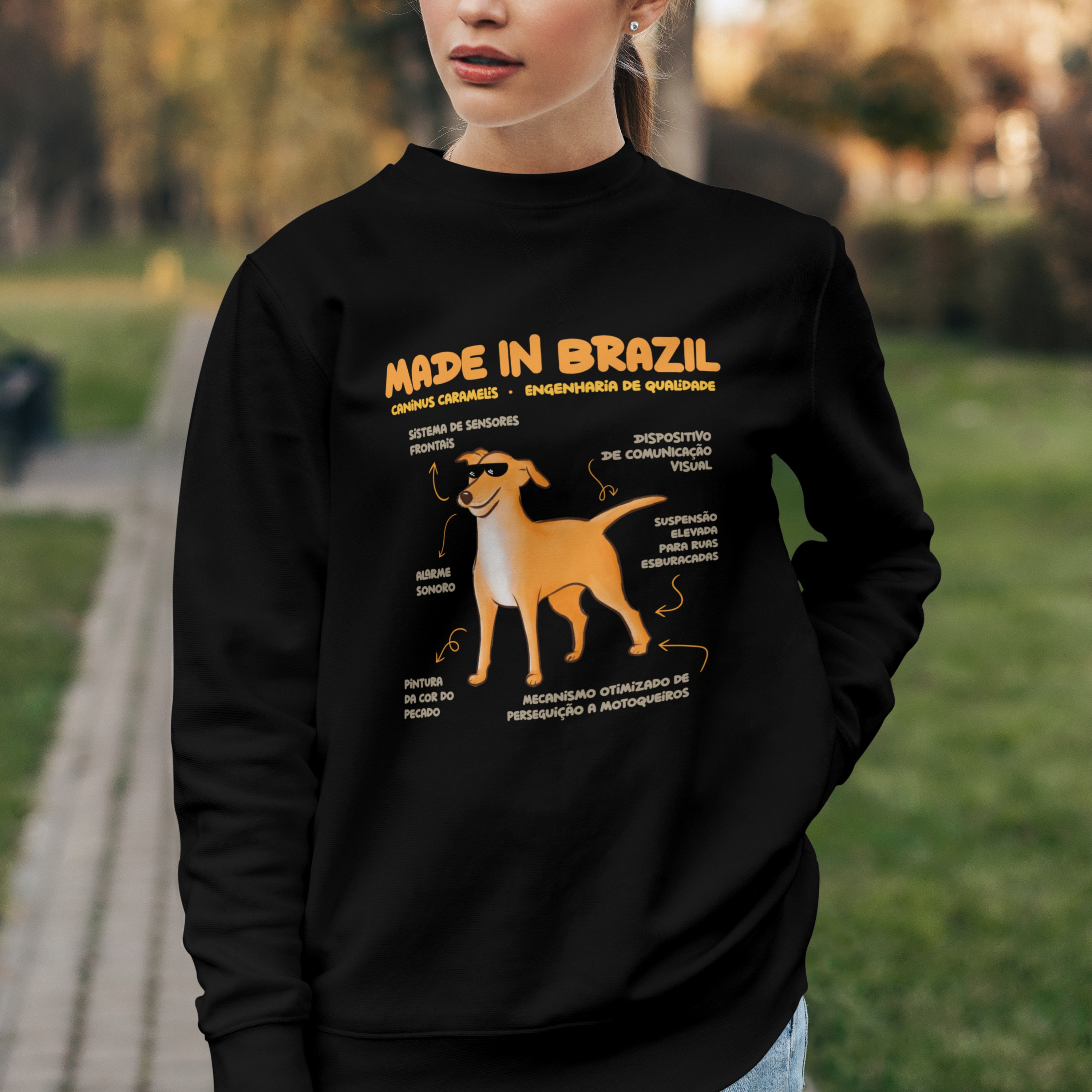 Nome do produto  Moletom Vira-lata Caramelo Made in Brazil