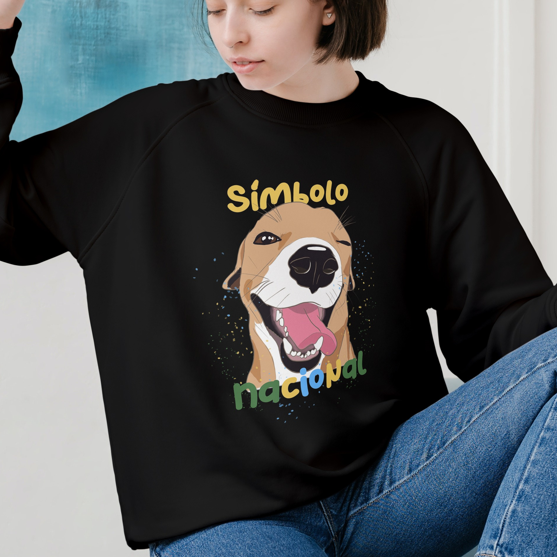 Nome do produto  Moletom Fechado Unissex Vira-lata Caramelo Símbolo Nacional