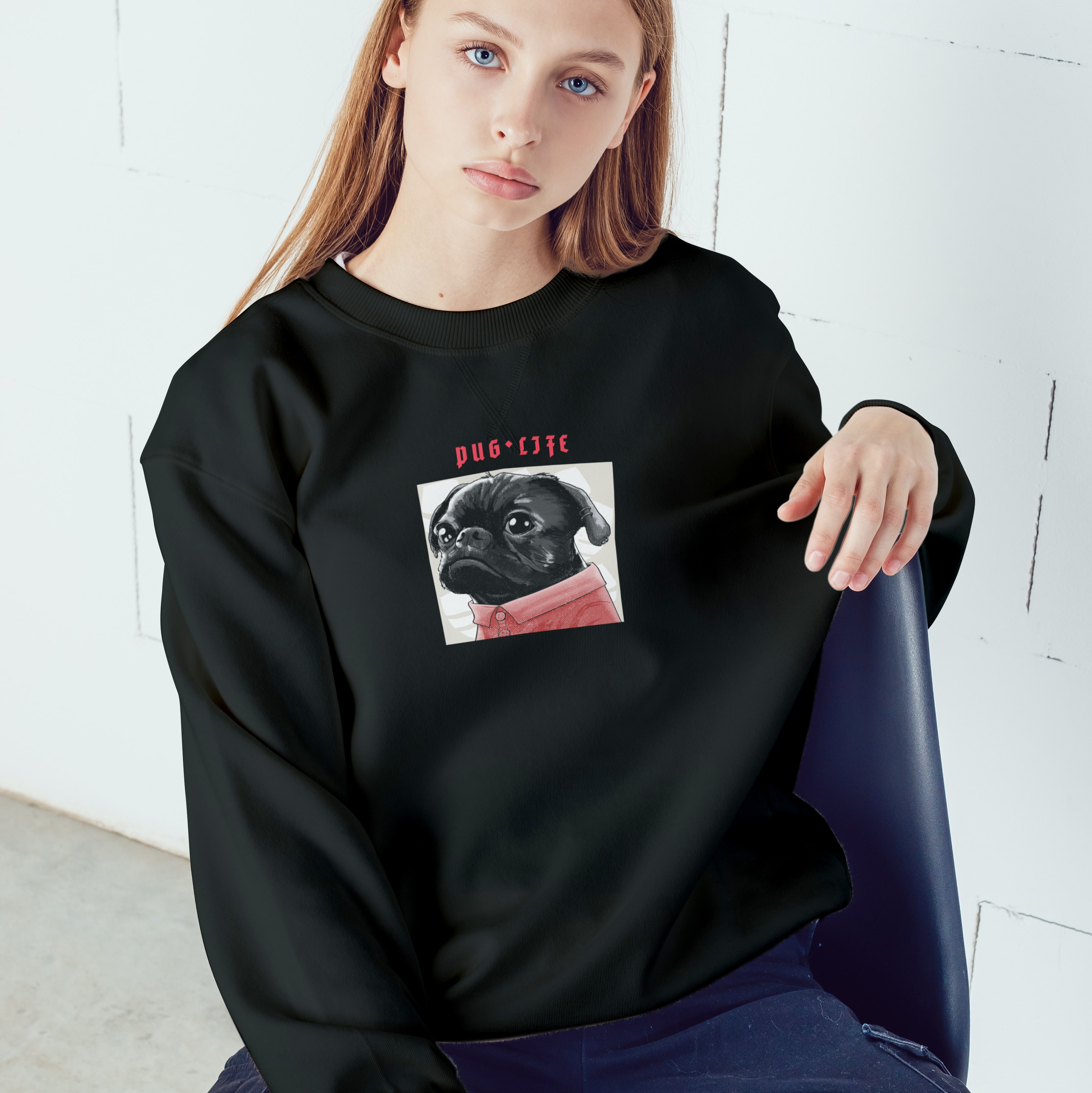 Nome do produto  Moletom Unissex Pug Life