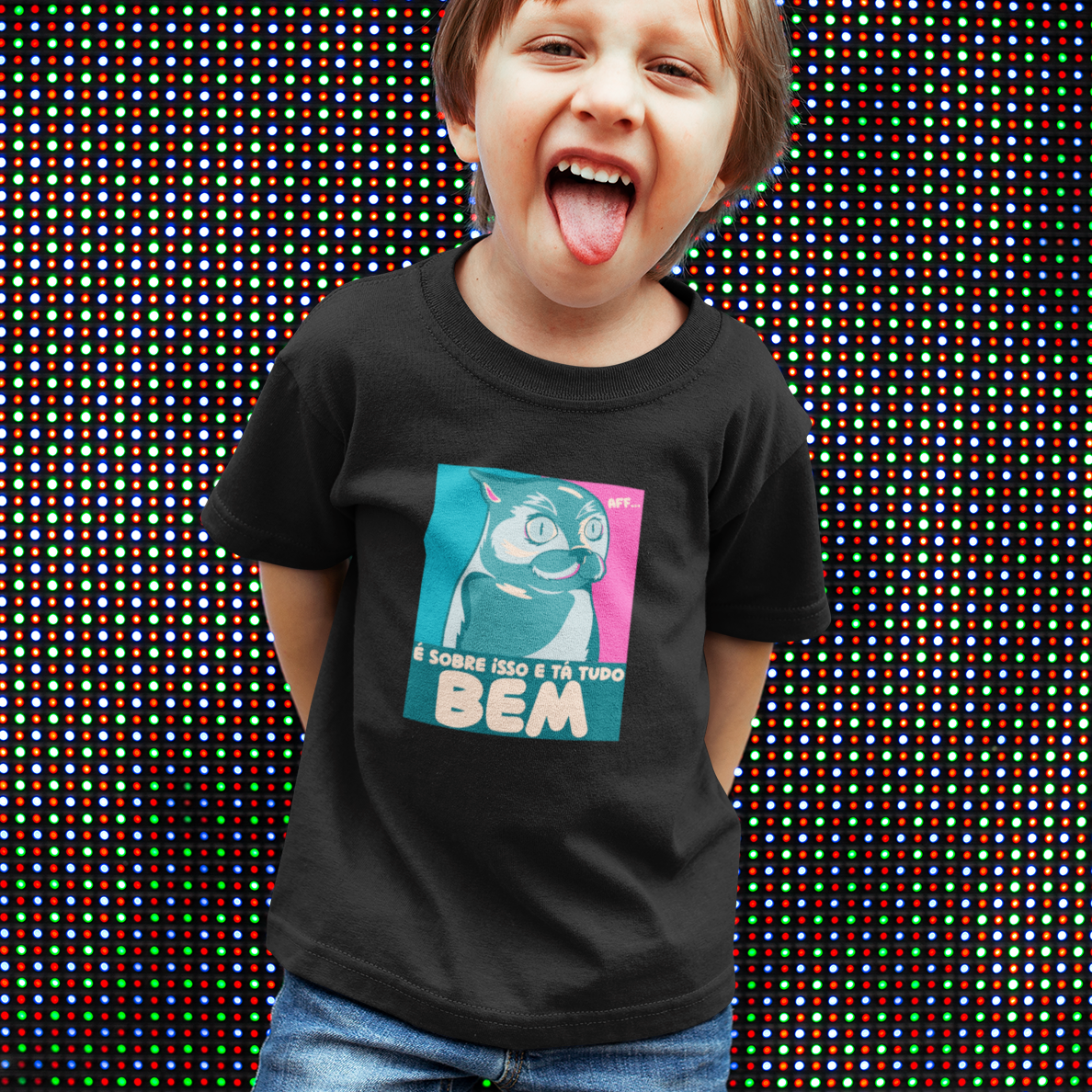 Nome do produto  Camiseta Infantil Gato é sobre isso - Unissex