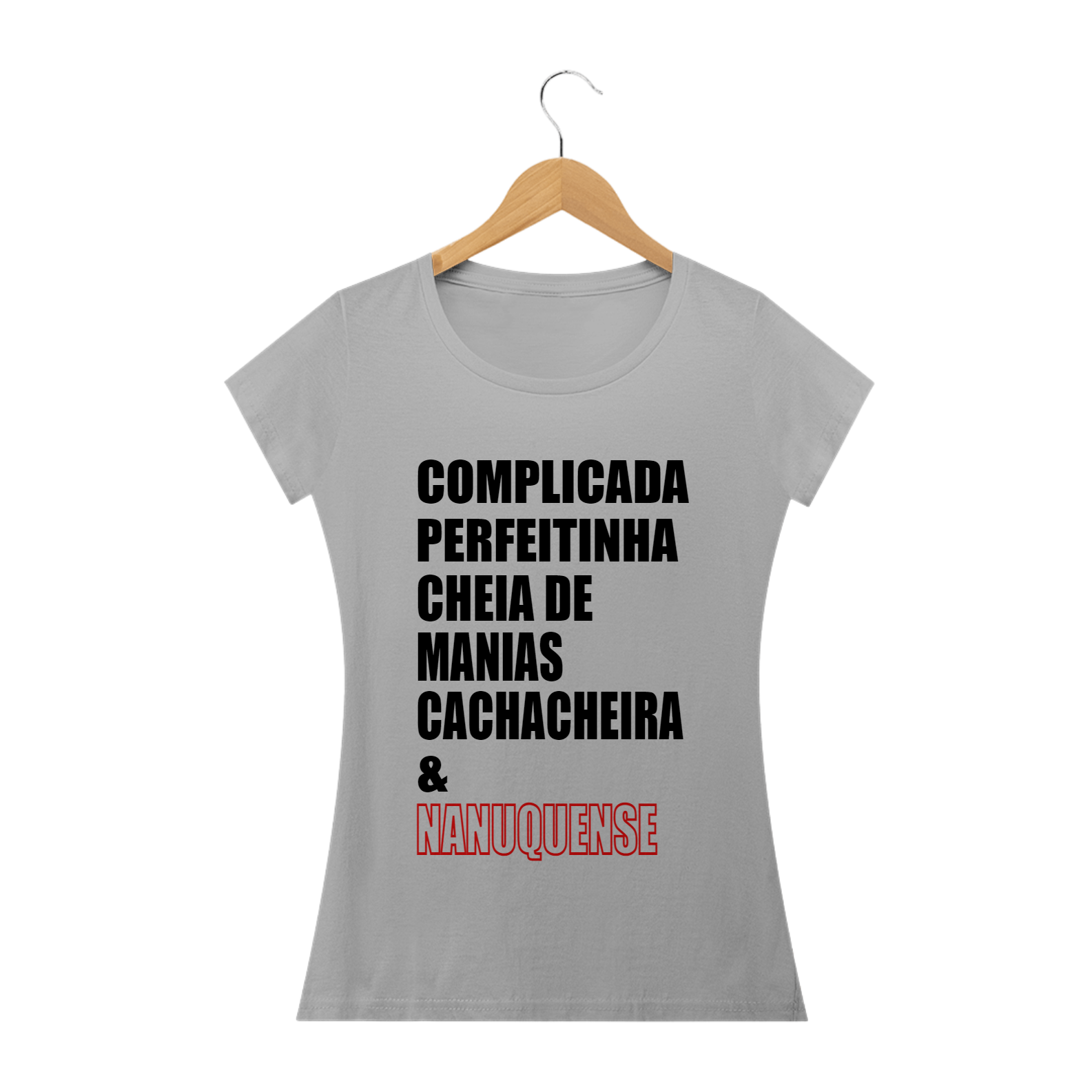 Nome do produto  Camiseta Feminina - Complicada e Perfeitinha