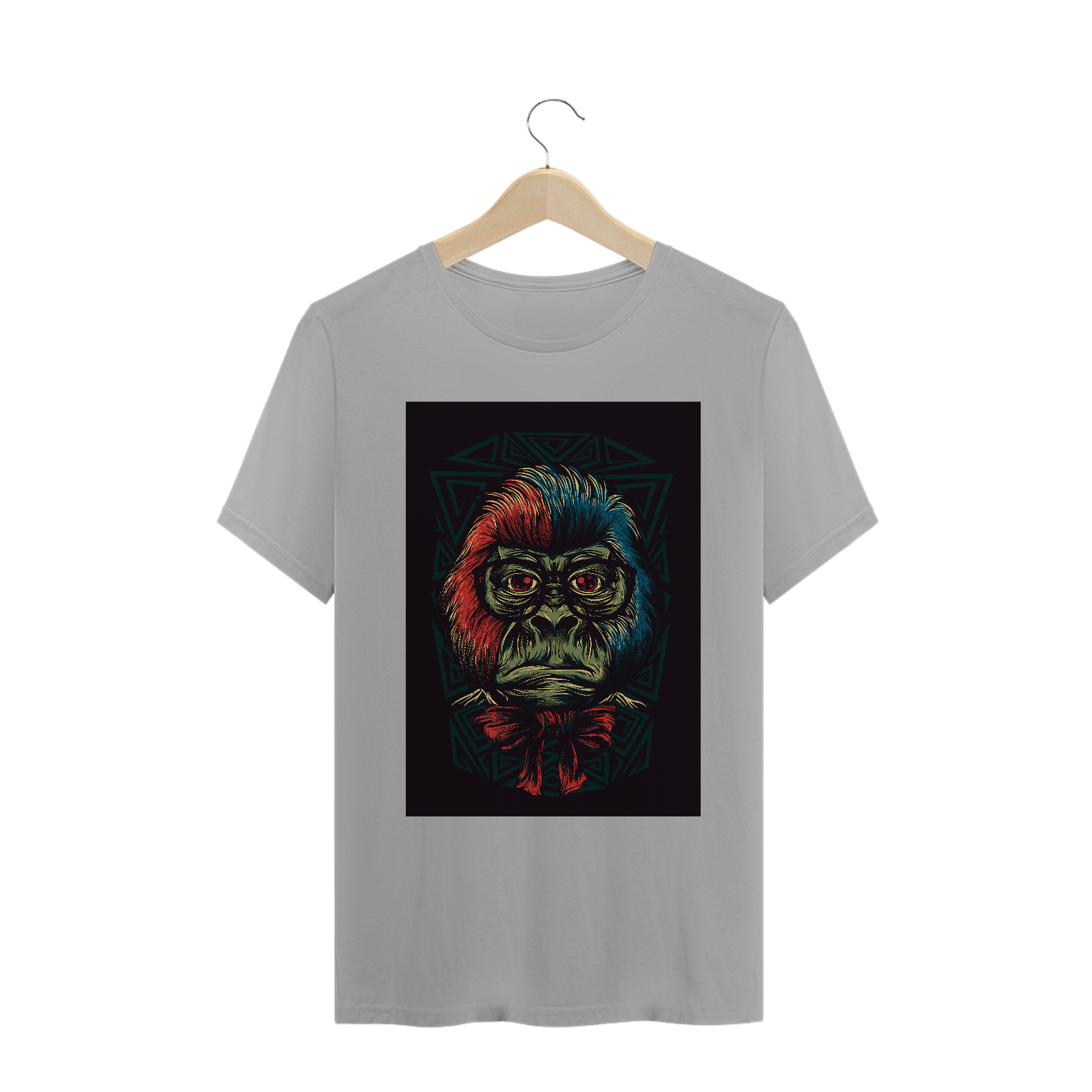 Nome do produto  Camiseta Gorila azul e vermelho