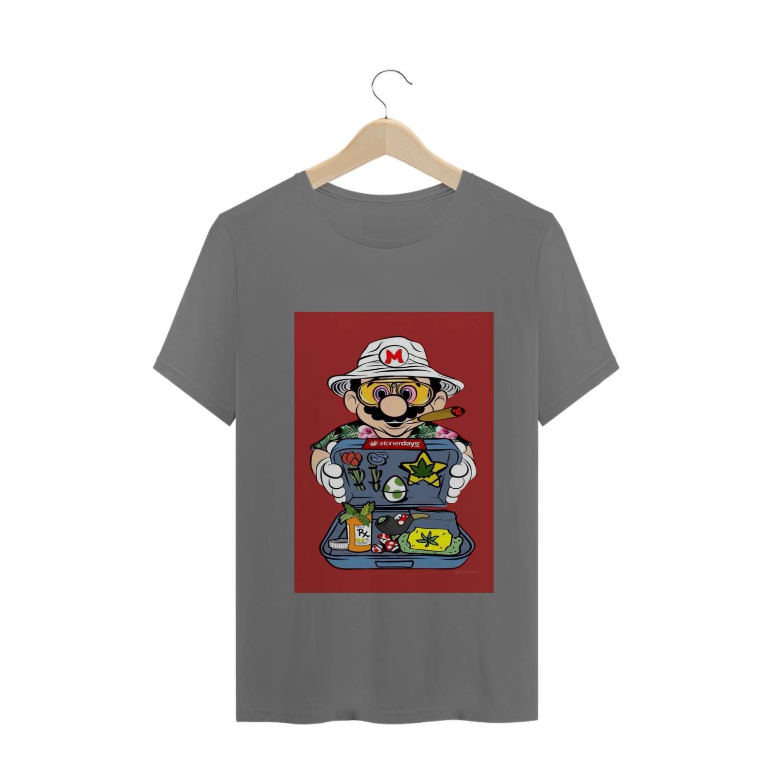 Nome do produto  T-Shirt Estonada Masculina Super Mario Charuto