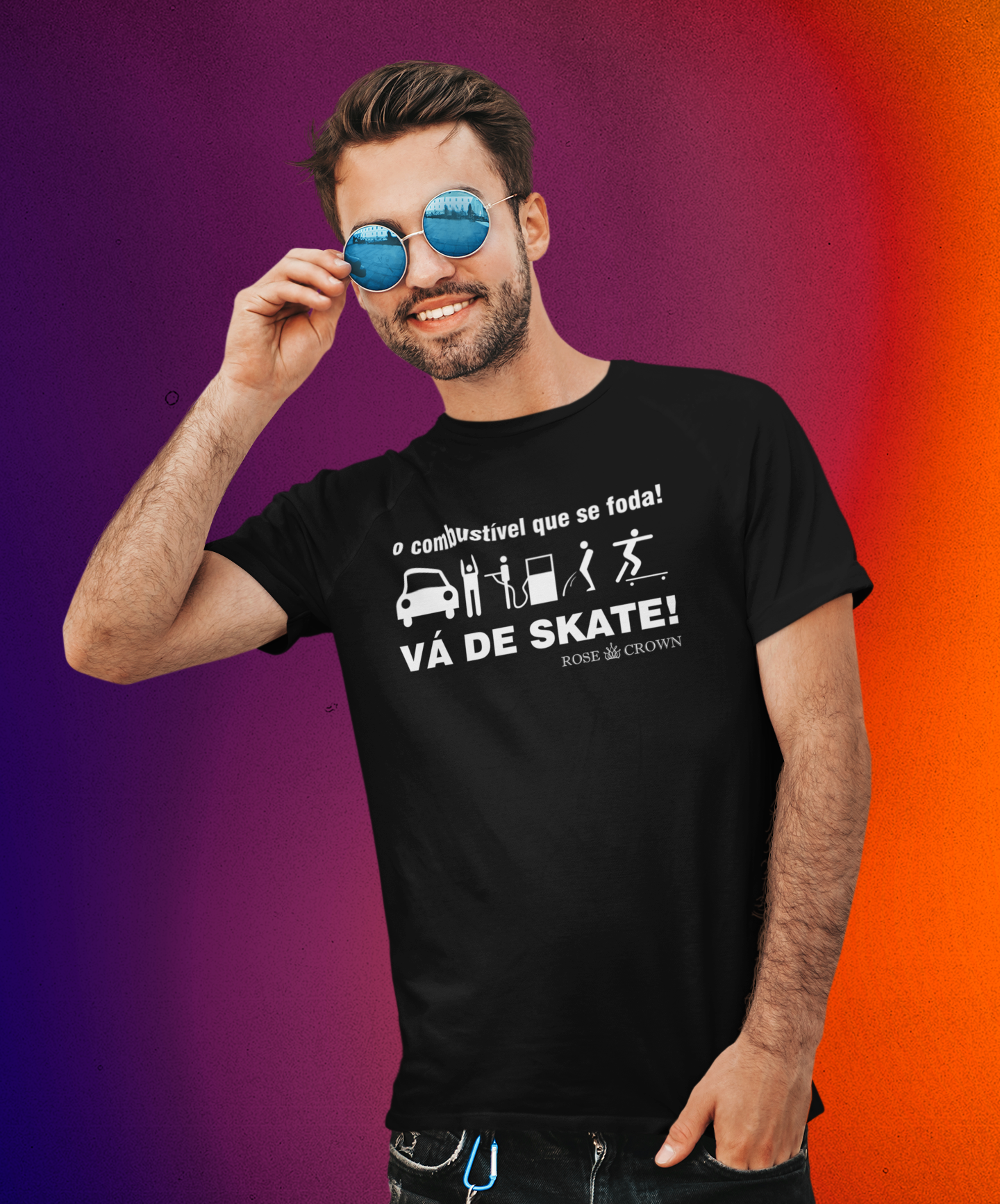 Camiseta Vá de Skate! Preta