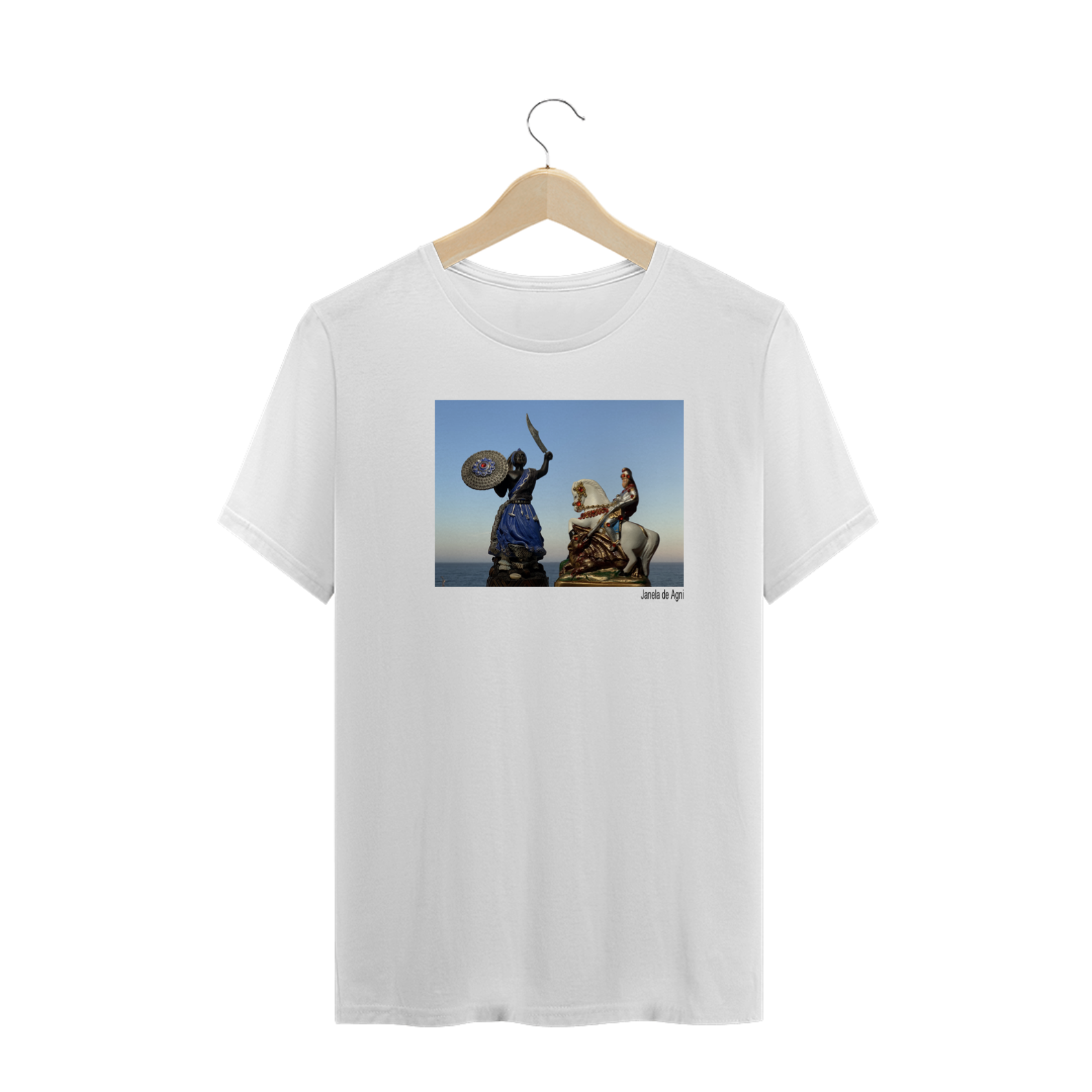 Camiseta sincretismo Ogum e São Jorge
