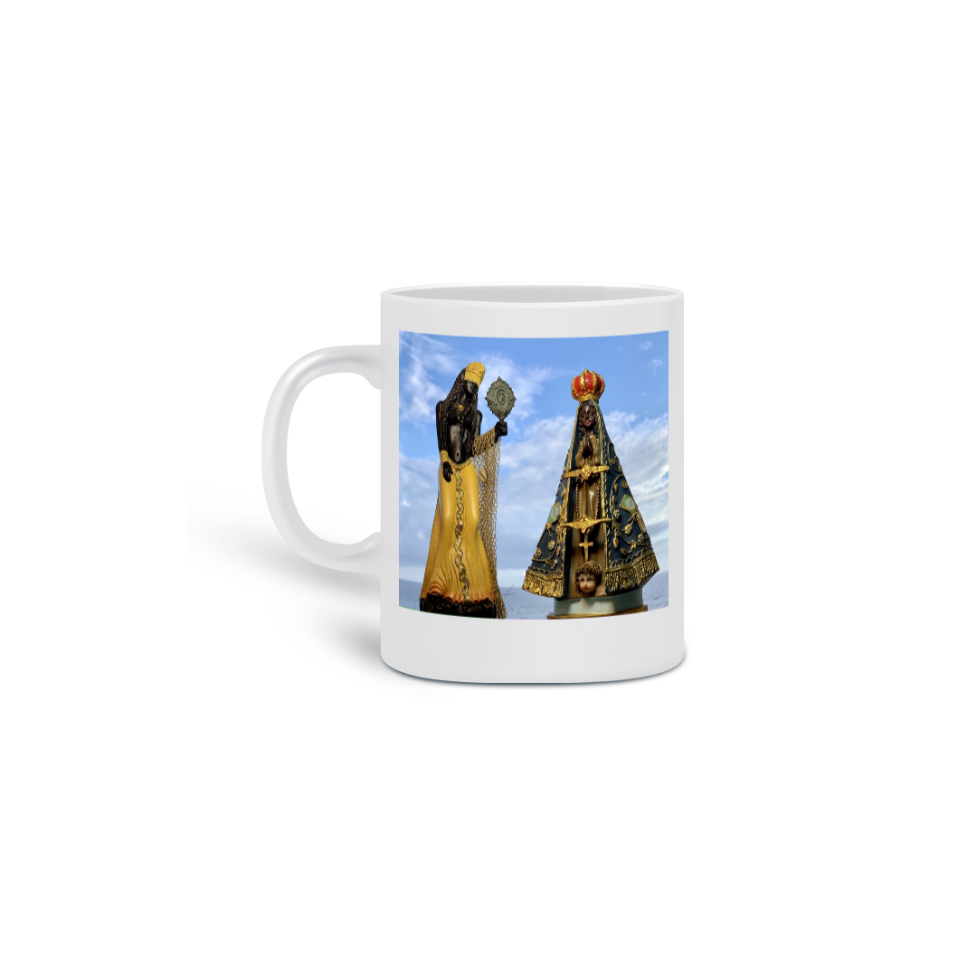 Caneca Sincretismo Oxum e Nossa Senhora Aparecida