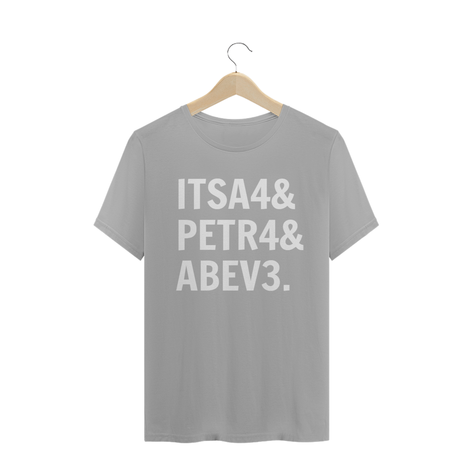 Nome do produto: Camiseta ITSA4, PETR4, ABEV3