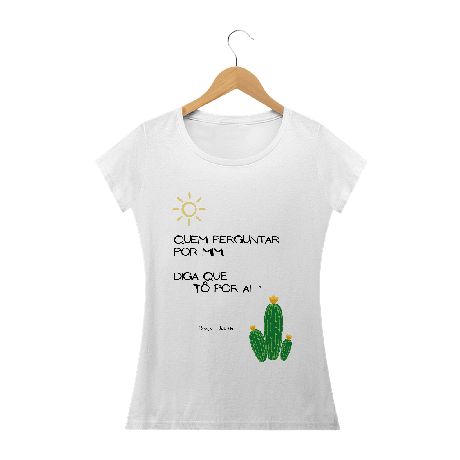 CAMISETA MUSICA BENÇA - BABY LONG QUALITY