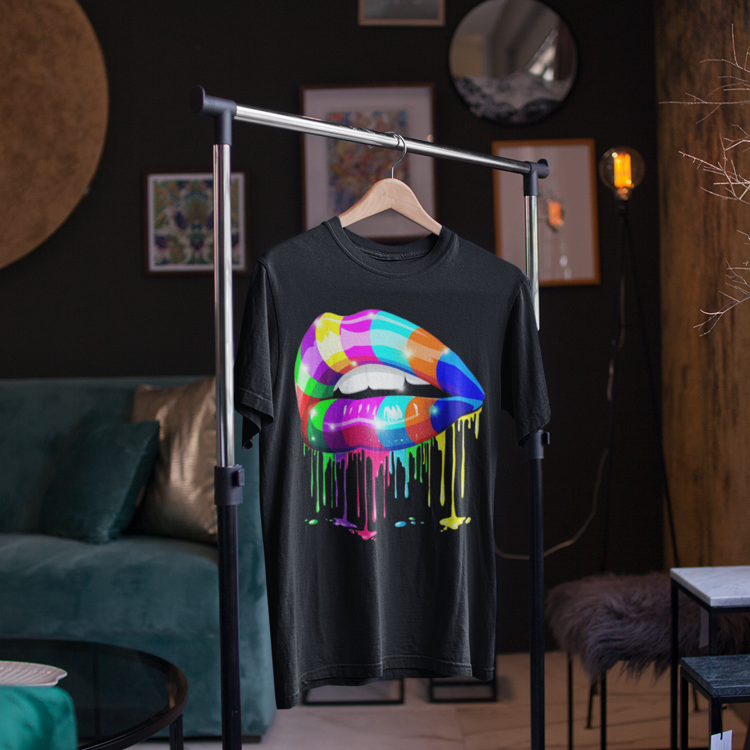 T-Shirt Rainbow Lips