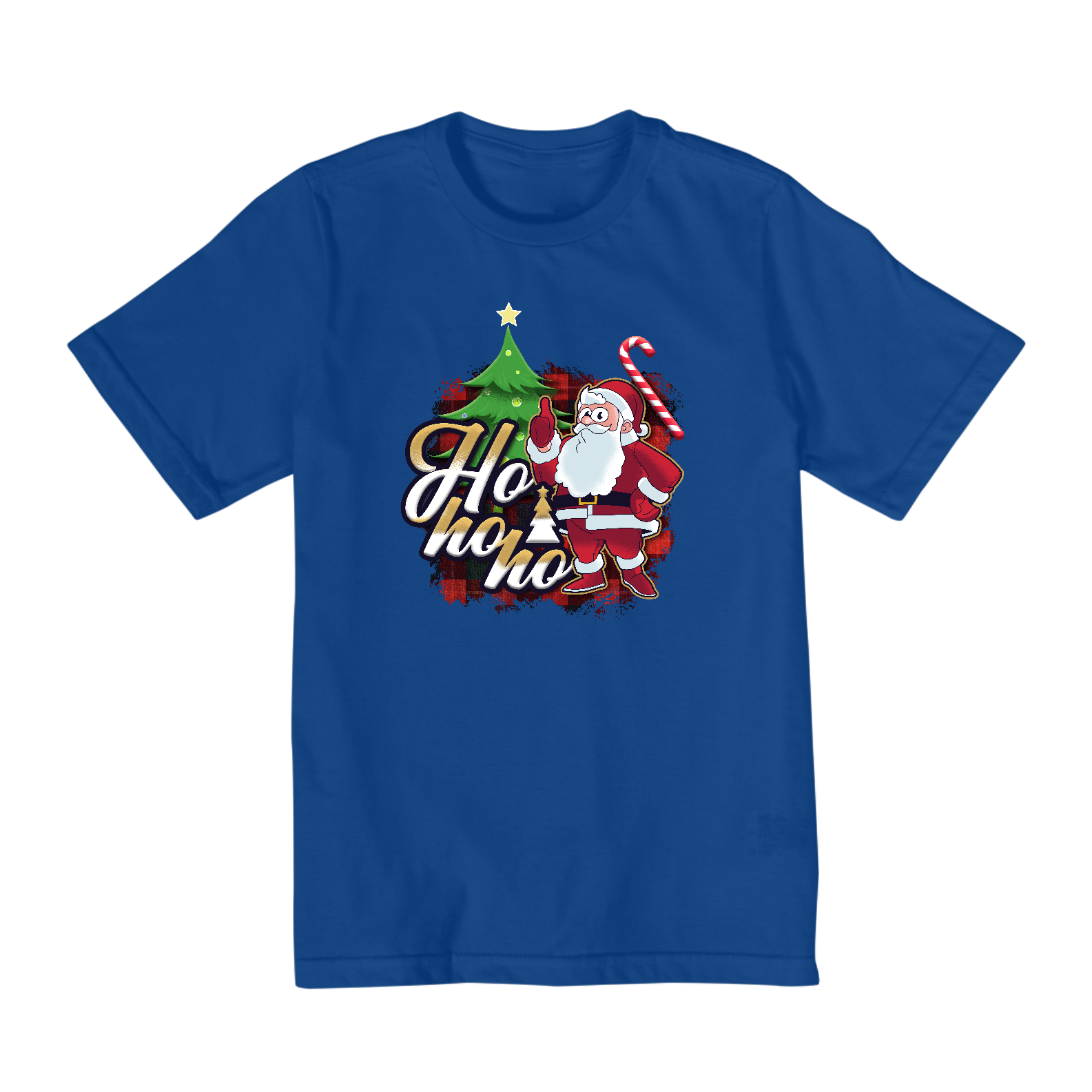 Camiseta Infantil (10 a 14) Natal Papai Noel Ho Ho Ho