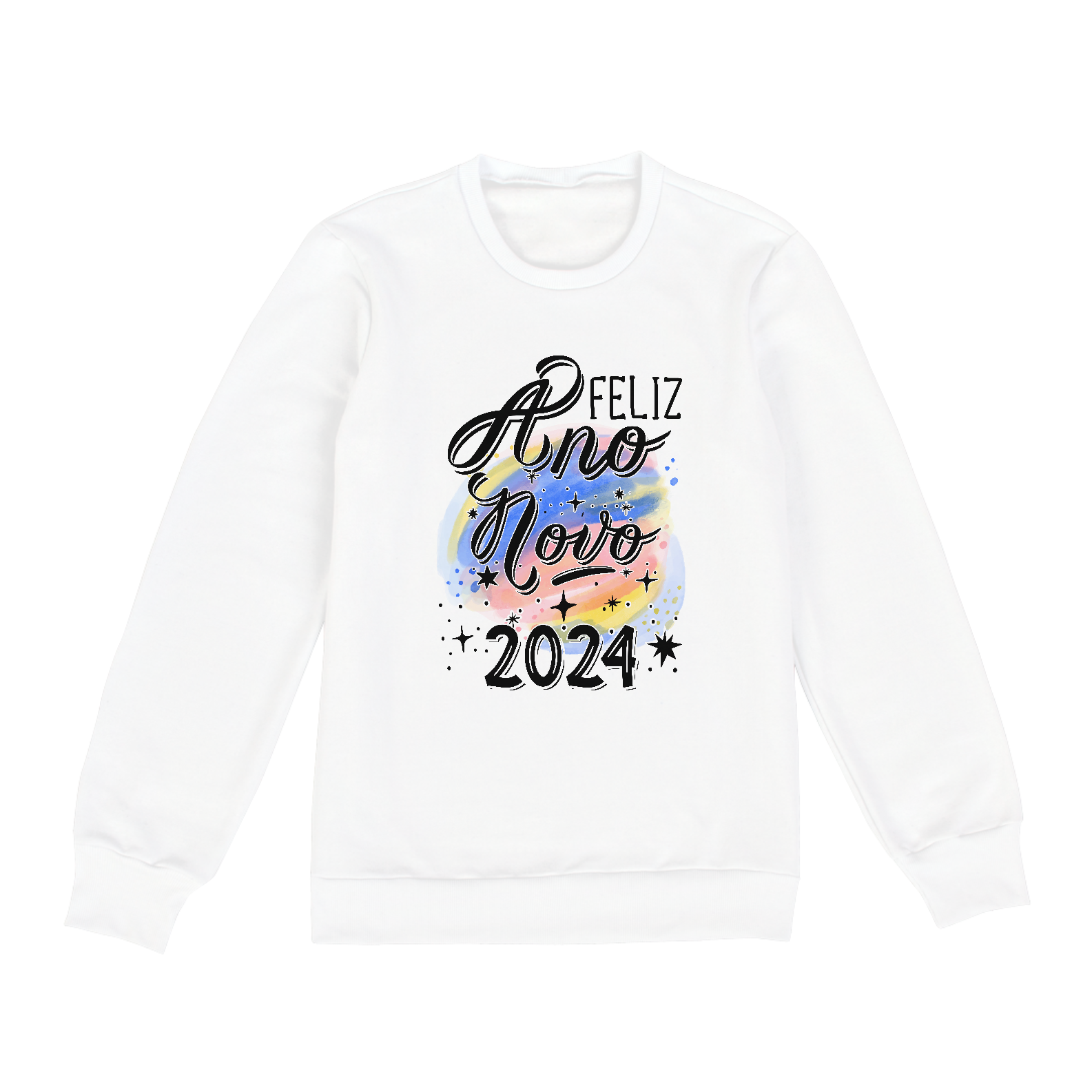 Moletom Unissex Ano Novo Aquarela 2024