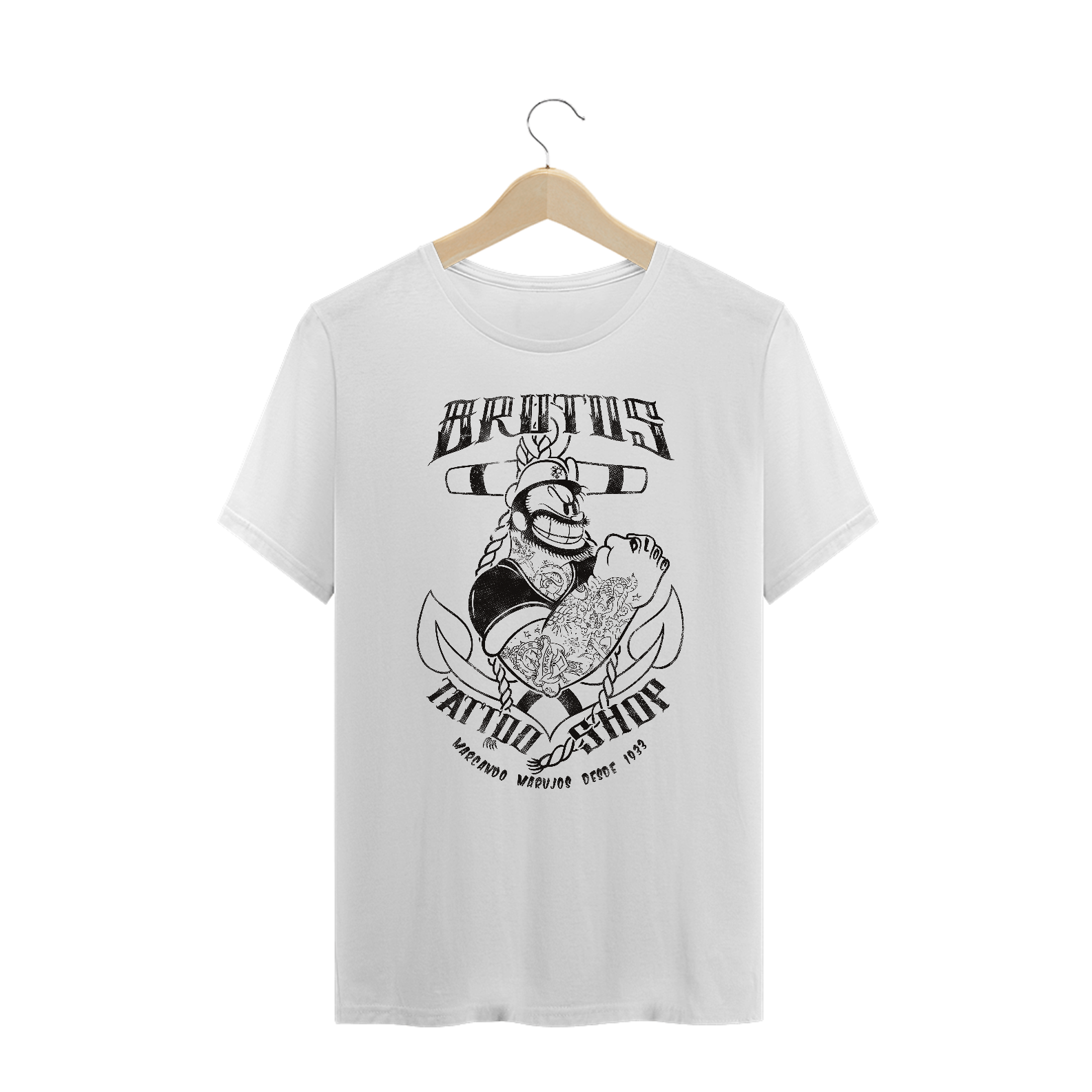 Camiseta Plus Size Popeye Brutus Tattoo Shop