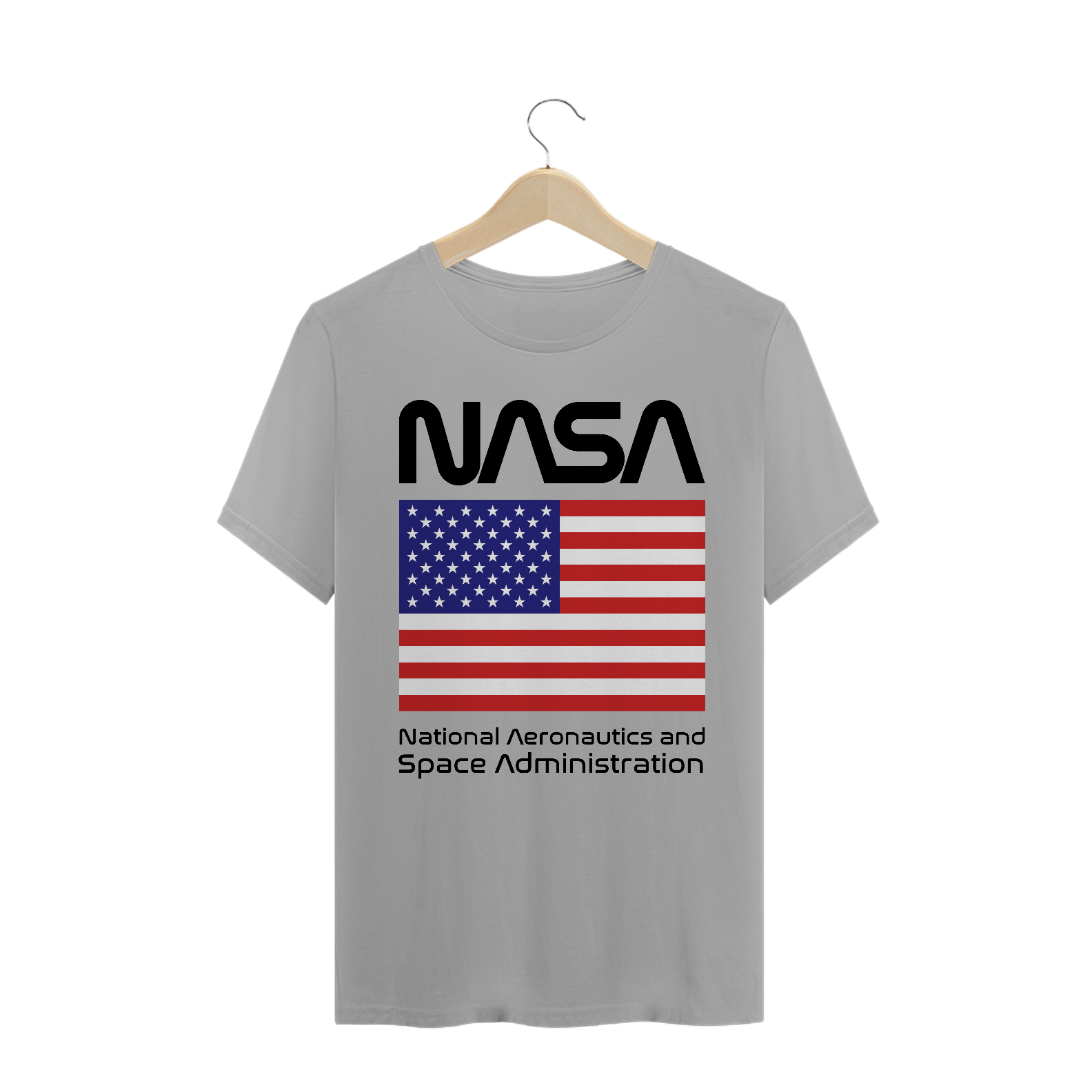 Camiseta Nasa Bandeira EUA Black