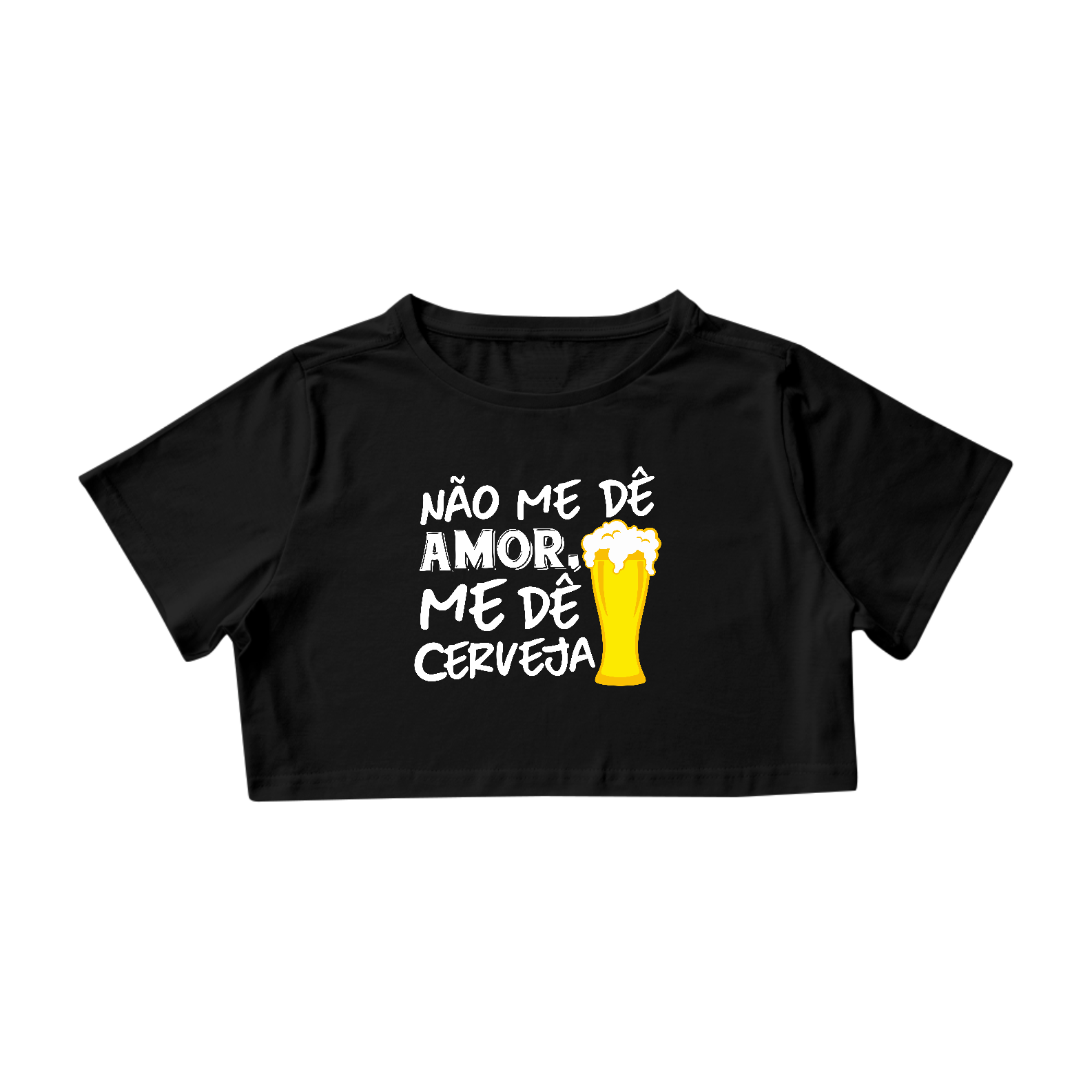 Camisa Cropped Carnaval Me Dê Cerveja M01